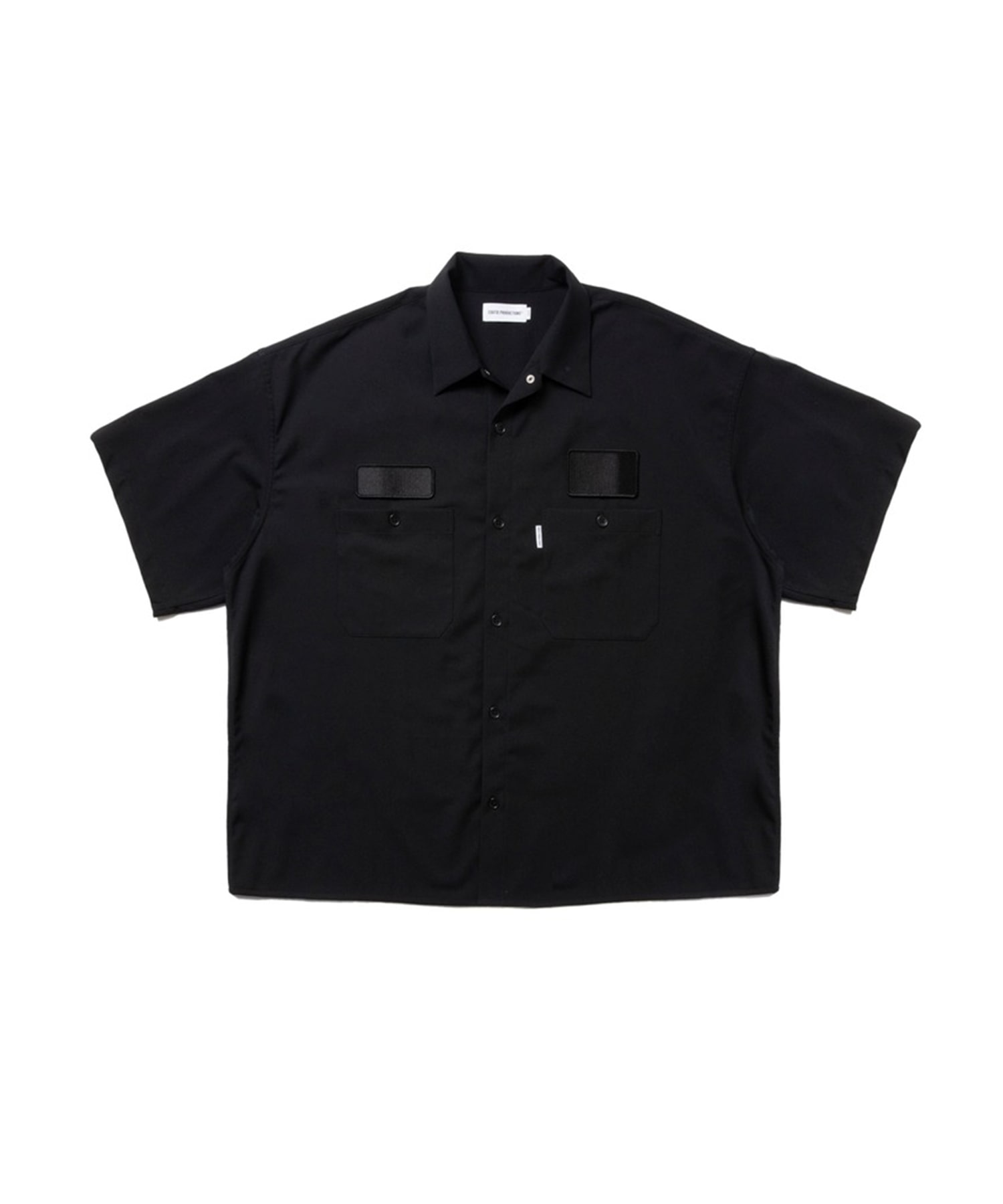Leno Cloth Error Fit Work S/S Shirt(S BLACK): COOTIE