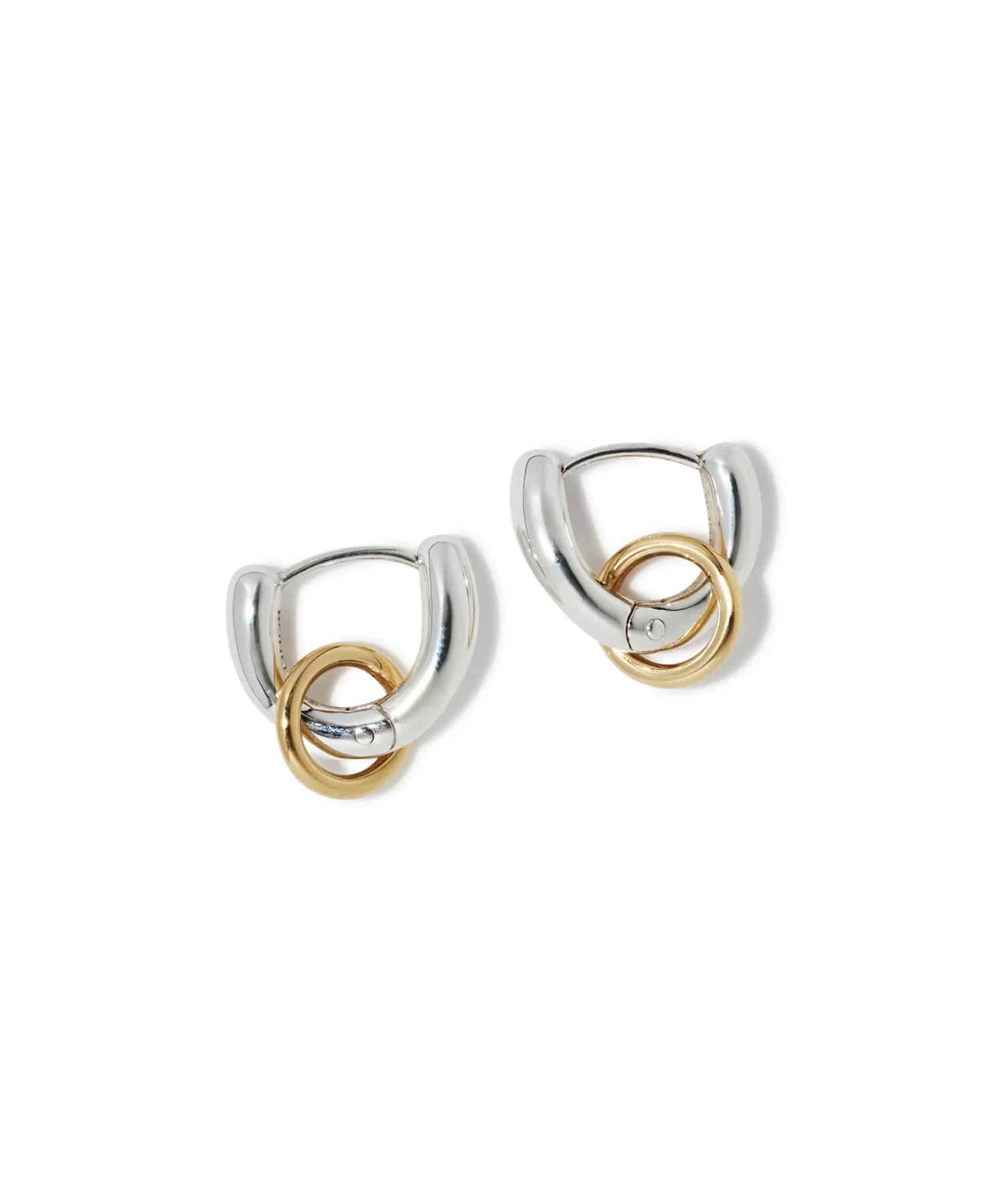 未使用　アッシュぺーフランス　CAD Tokyo ピアス　ビーズ TWIN C HOOPS(FREE SILVER): BONEE: MENS｜CONZ ONLINE STORE