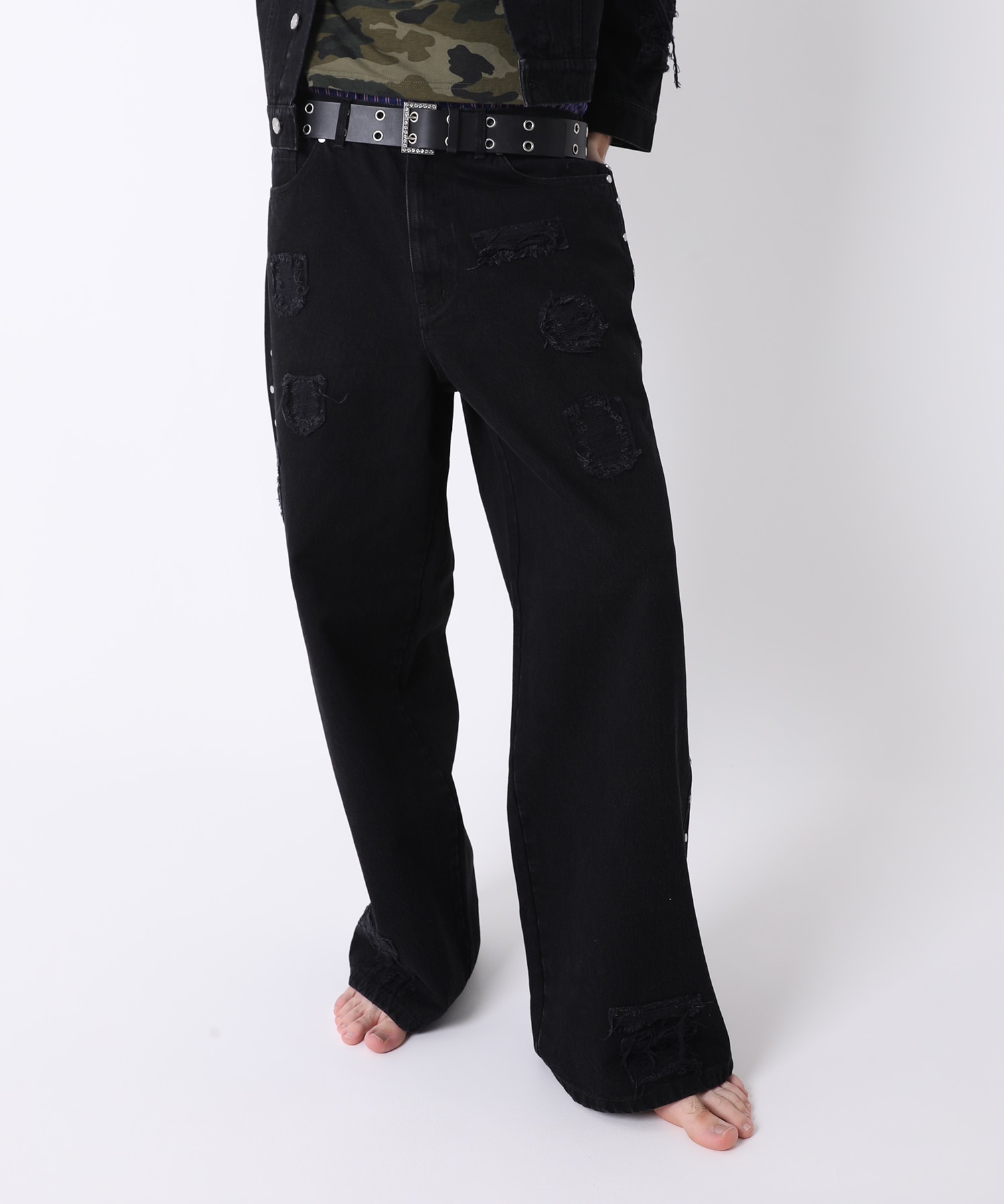 PATCHED DENIM PANTS AFB