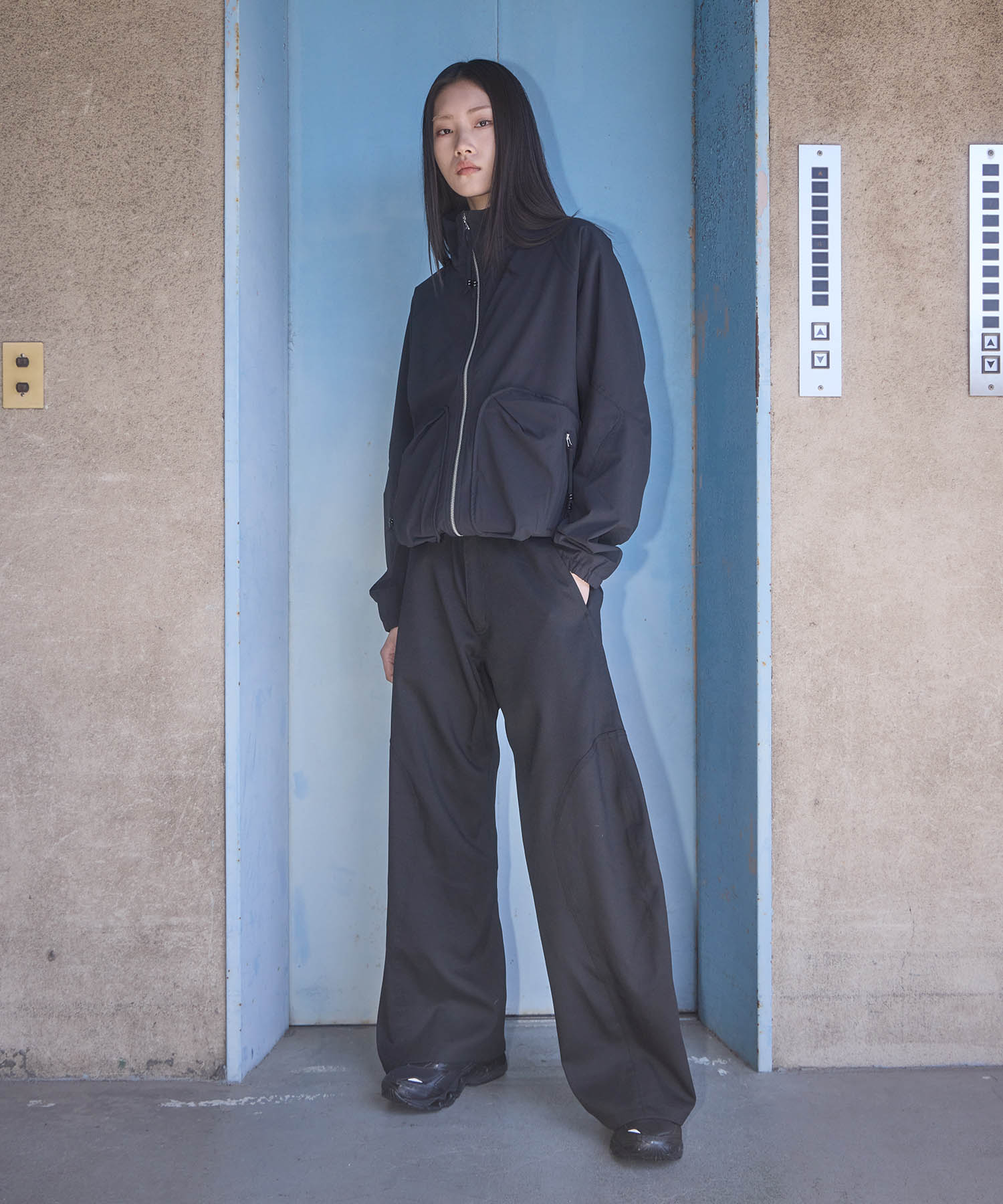 別注 CURVED LEG WORK PANTS NVRFRGT