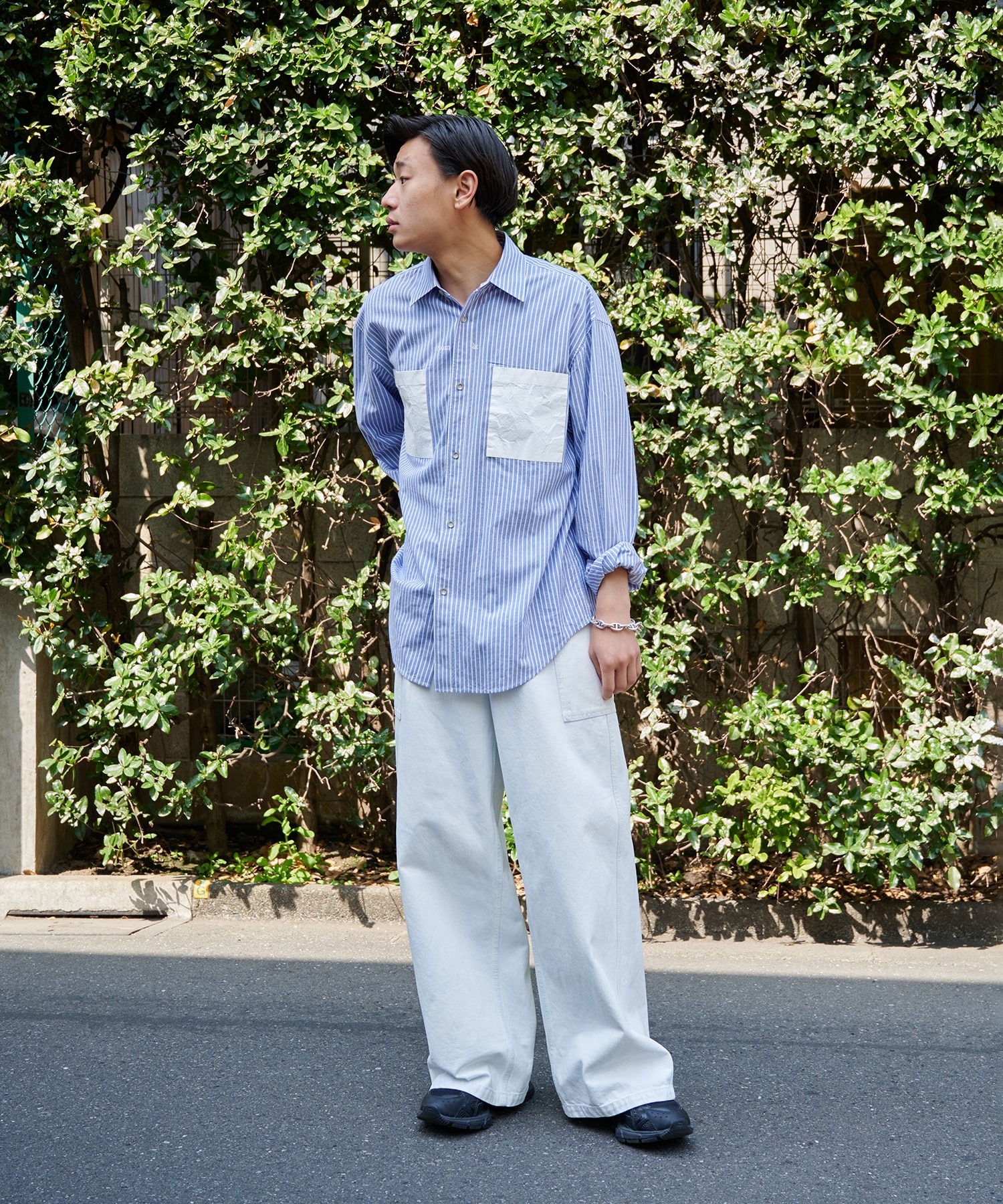 Long-sleeved Shirt　Stripe Nomat