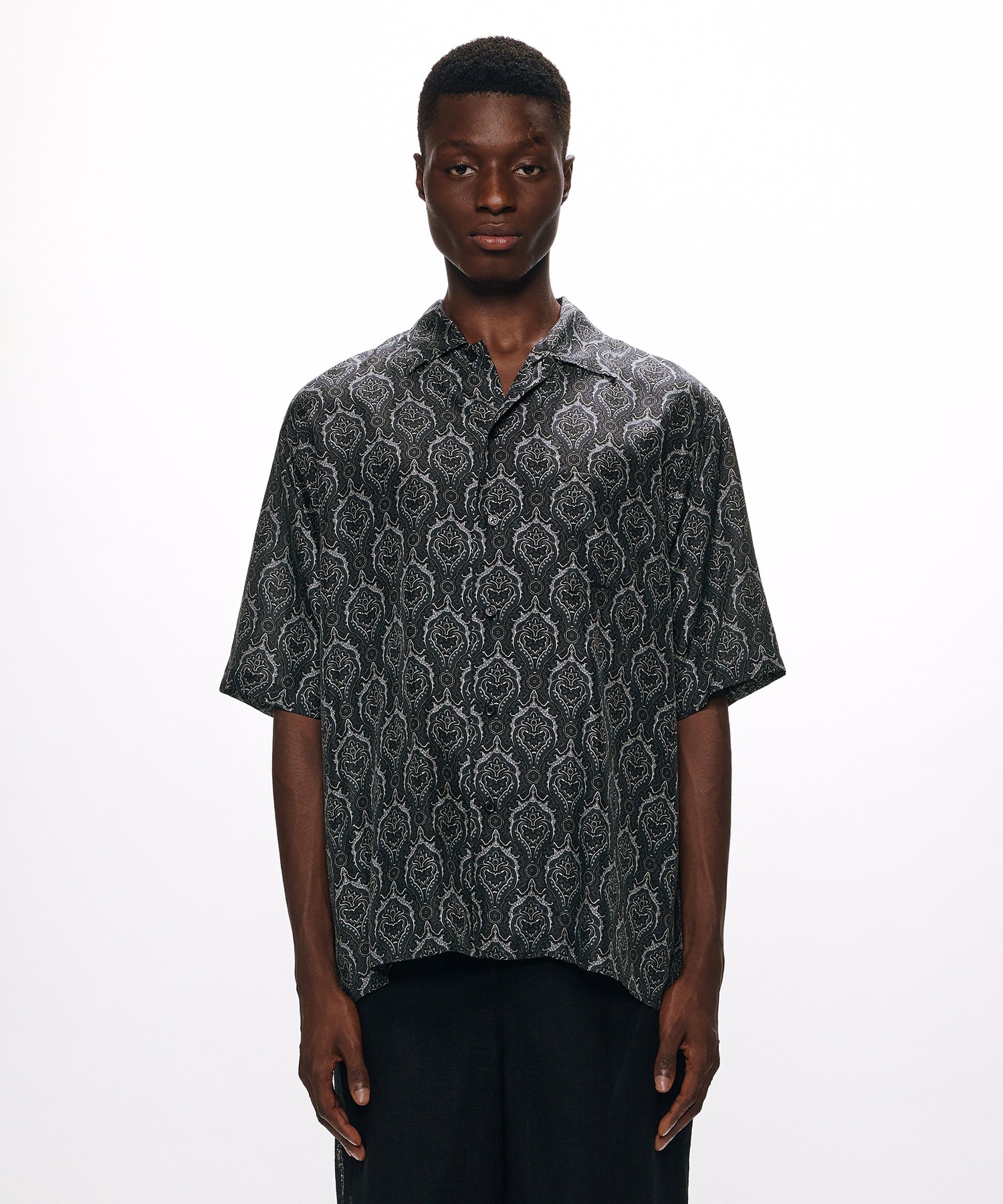 SILK OPEN COLLAR SHIRT MARKAWARE/marka