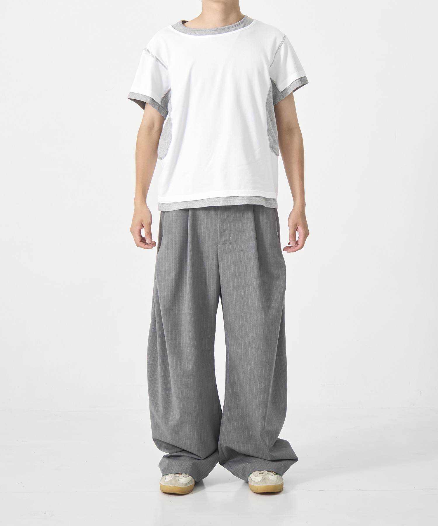別注 LAYERD SHORT SLEEVE T-SHIRT NVRFRGT