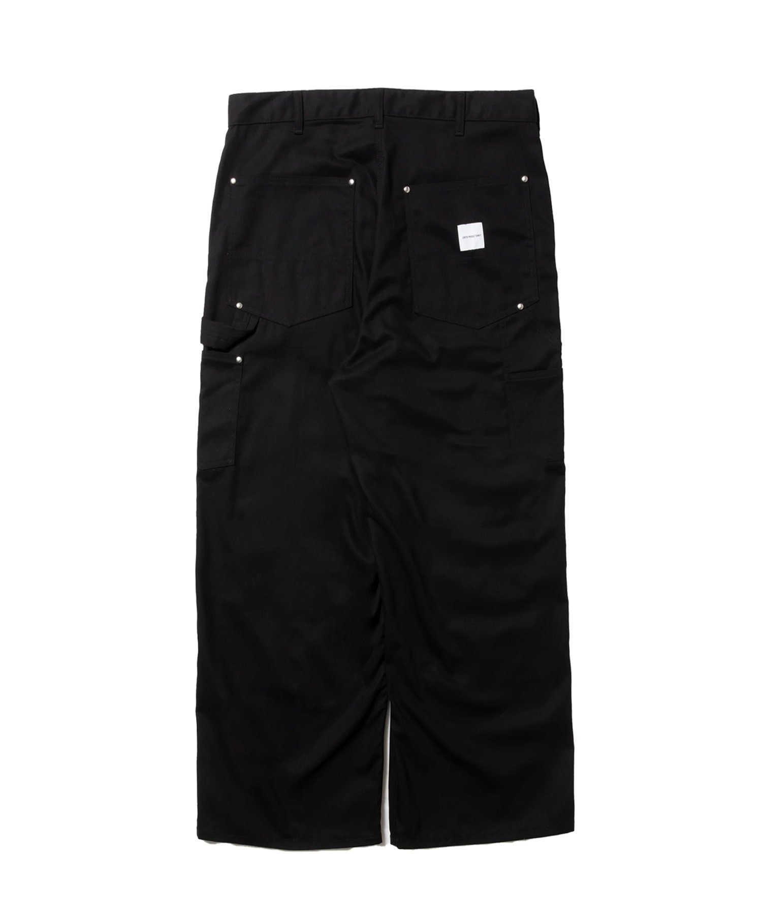 Abyss Dyed Duck Double Knee Painter Pants(L BLACK): COOTIE