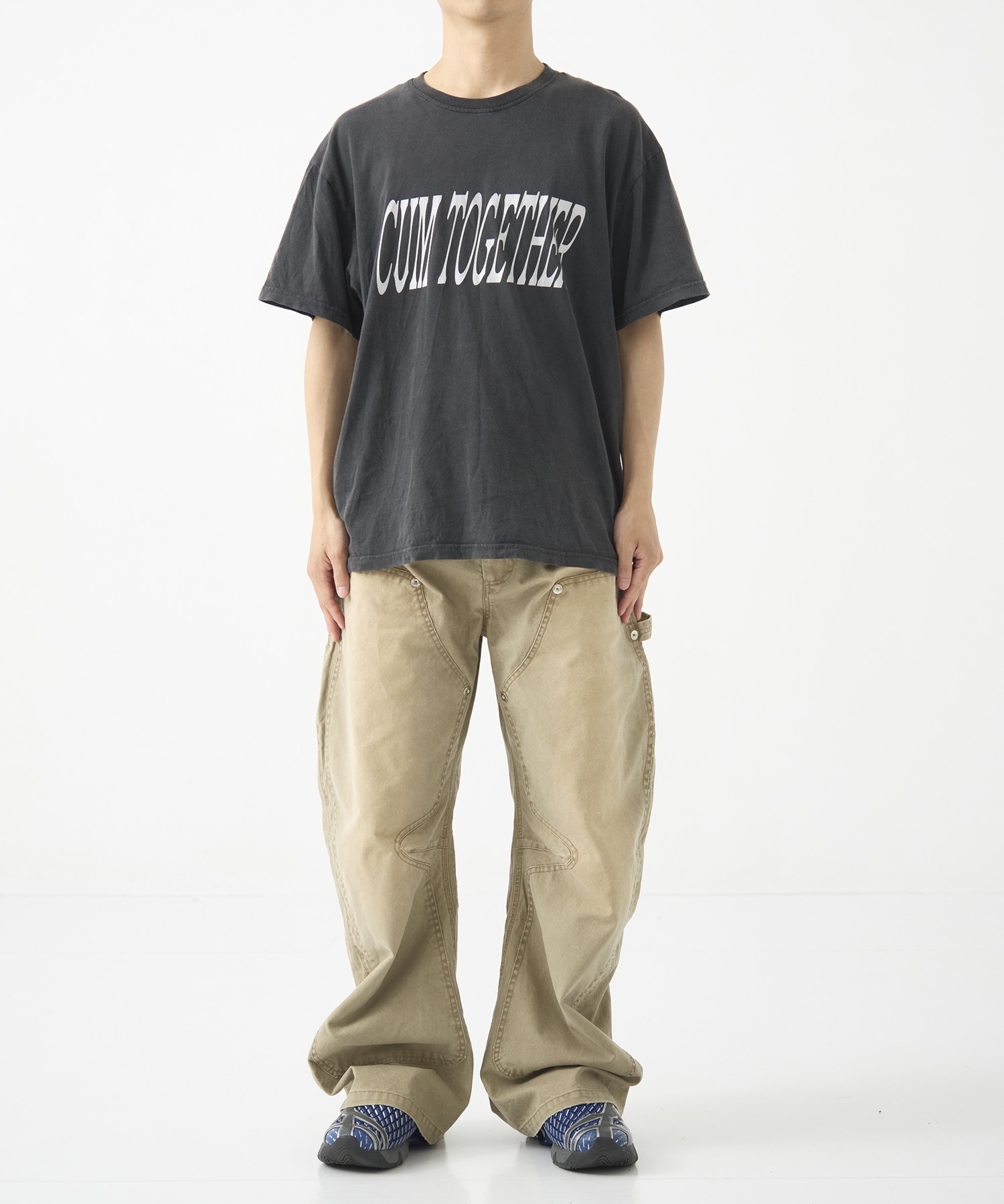 DUCK DOUBLE KNEE CURVED LEG PANTS CONZ