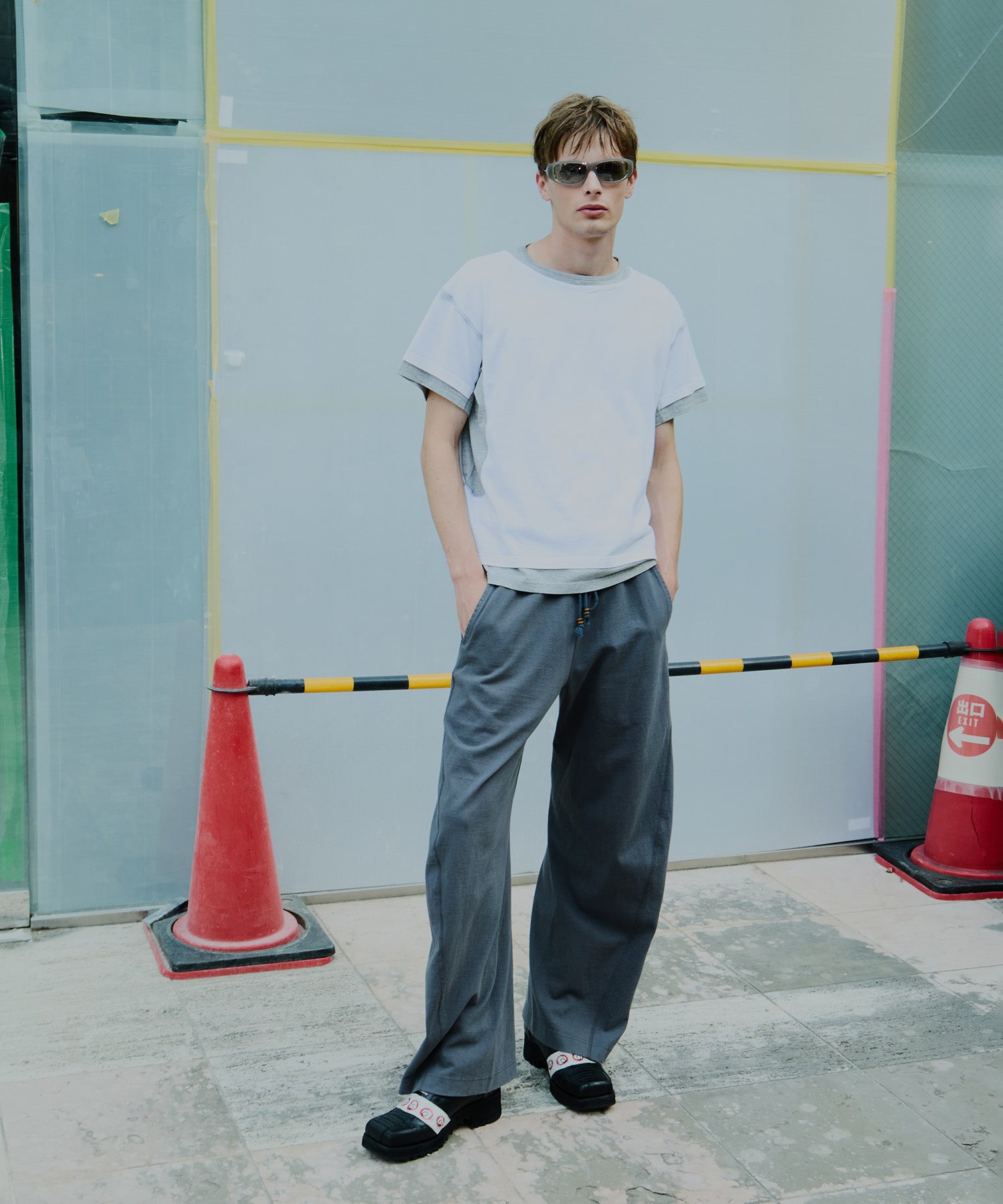 別注 3D TWISTED LOUNGE PANTS NVRFRGT