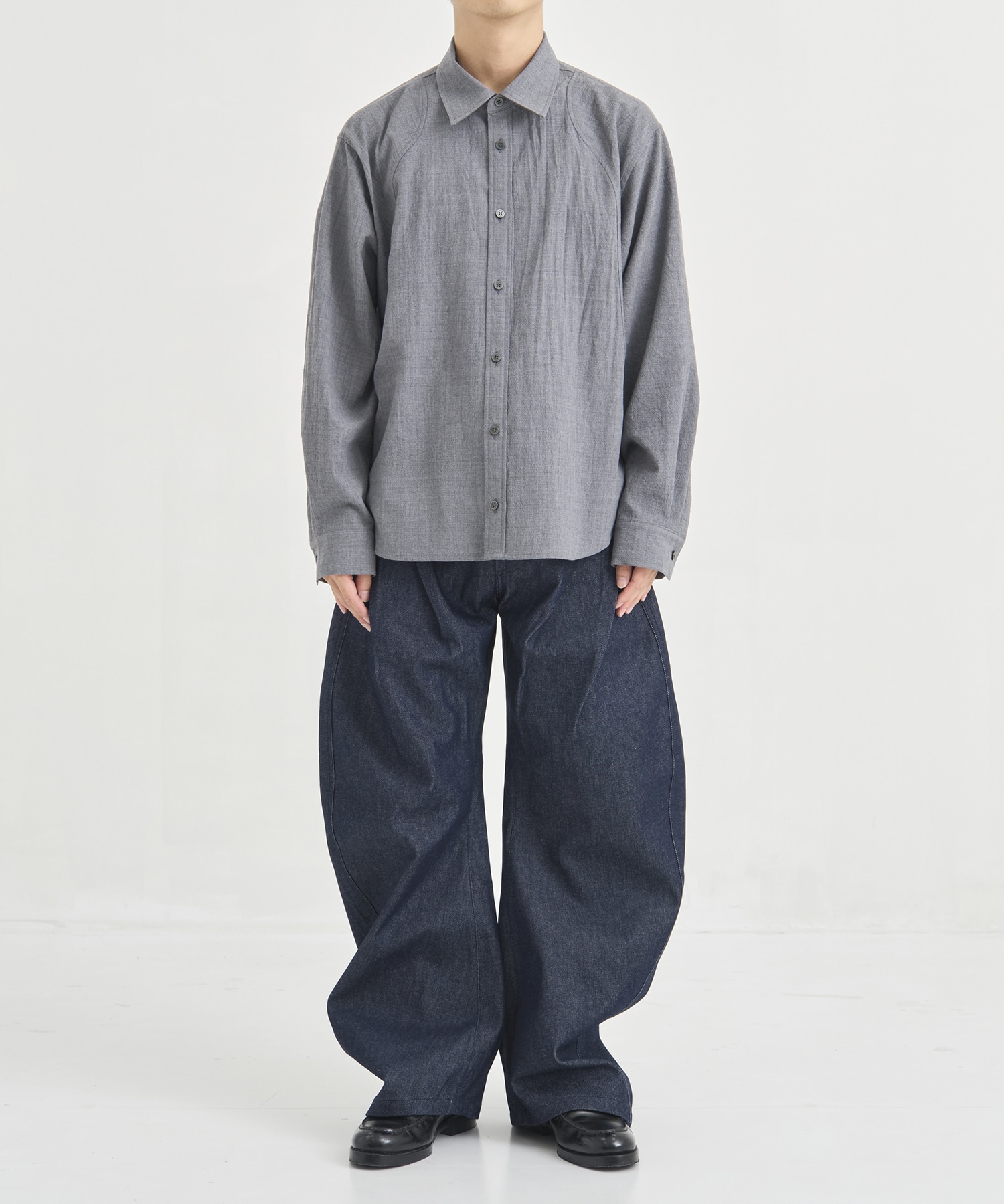 COMPACT FIT WOOL PANEL SHIRT CONZ