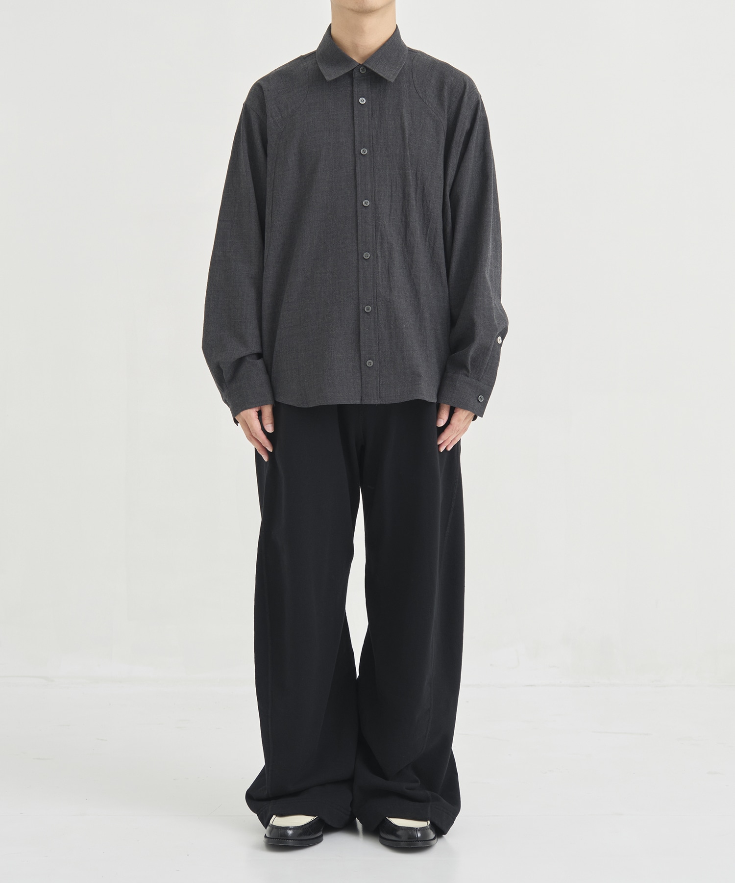COMPACT FIT WOOL PANEL SHIRT CONZ