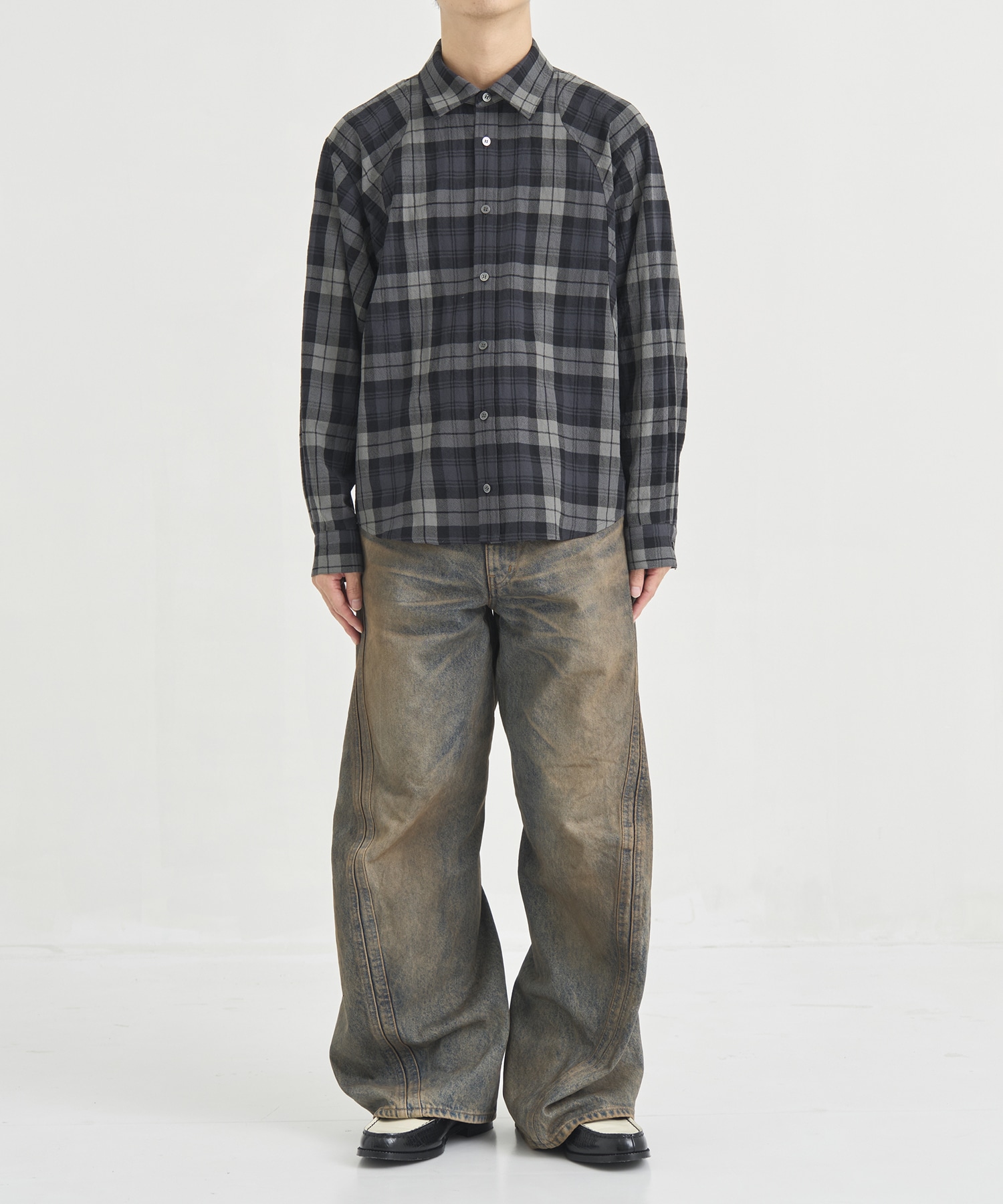 COMPACT FIT WOOL PANEL SHIRT CONZ