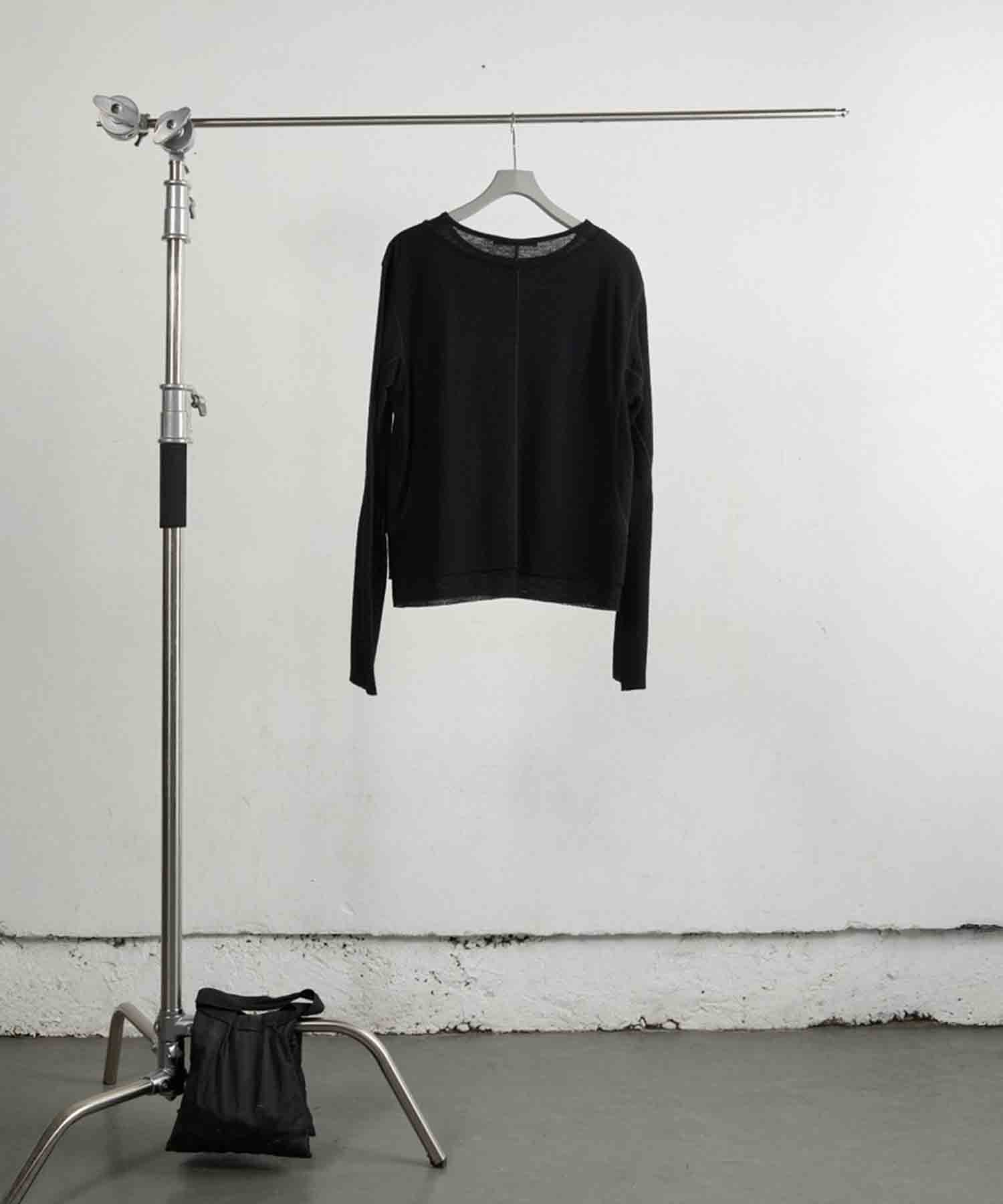 DOUBLE LAYERED LONG SLEEVE HENLEY T SHIRT NVRFRGT