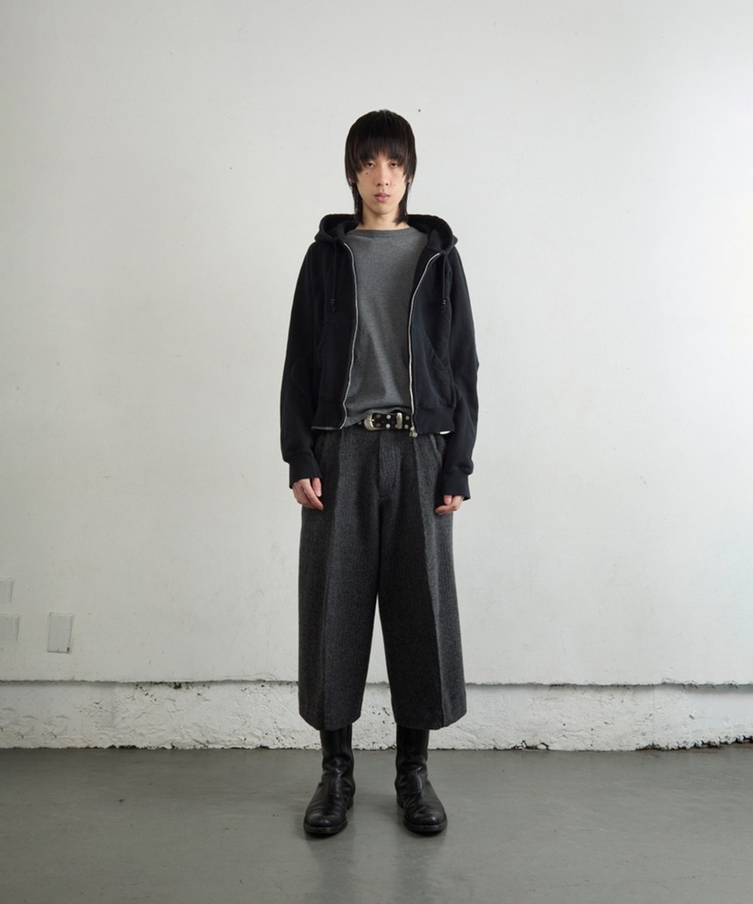 PANELLED ZIP UP HOODIE NVRFRGT