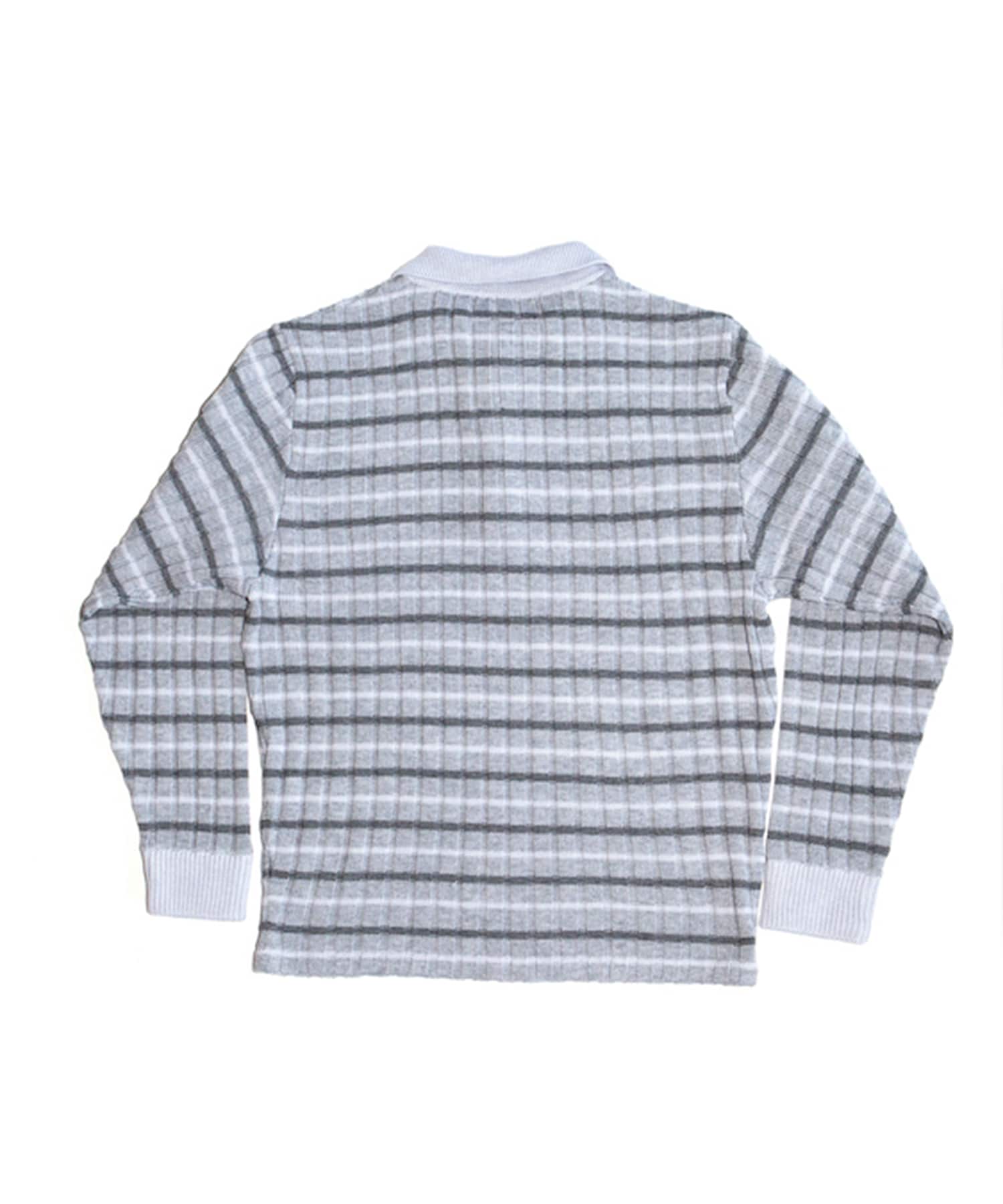 RIBBED KNIT POLO SHIRT RICE NINE TEN