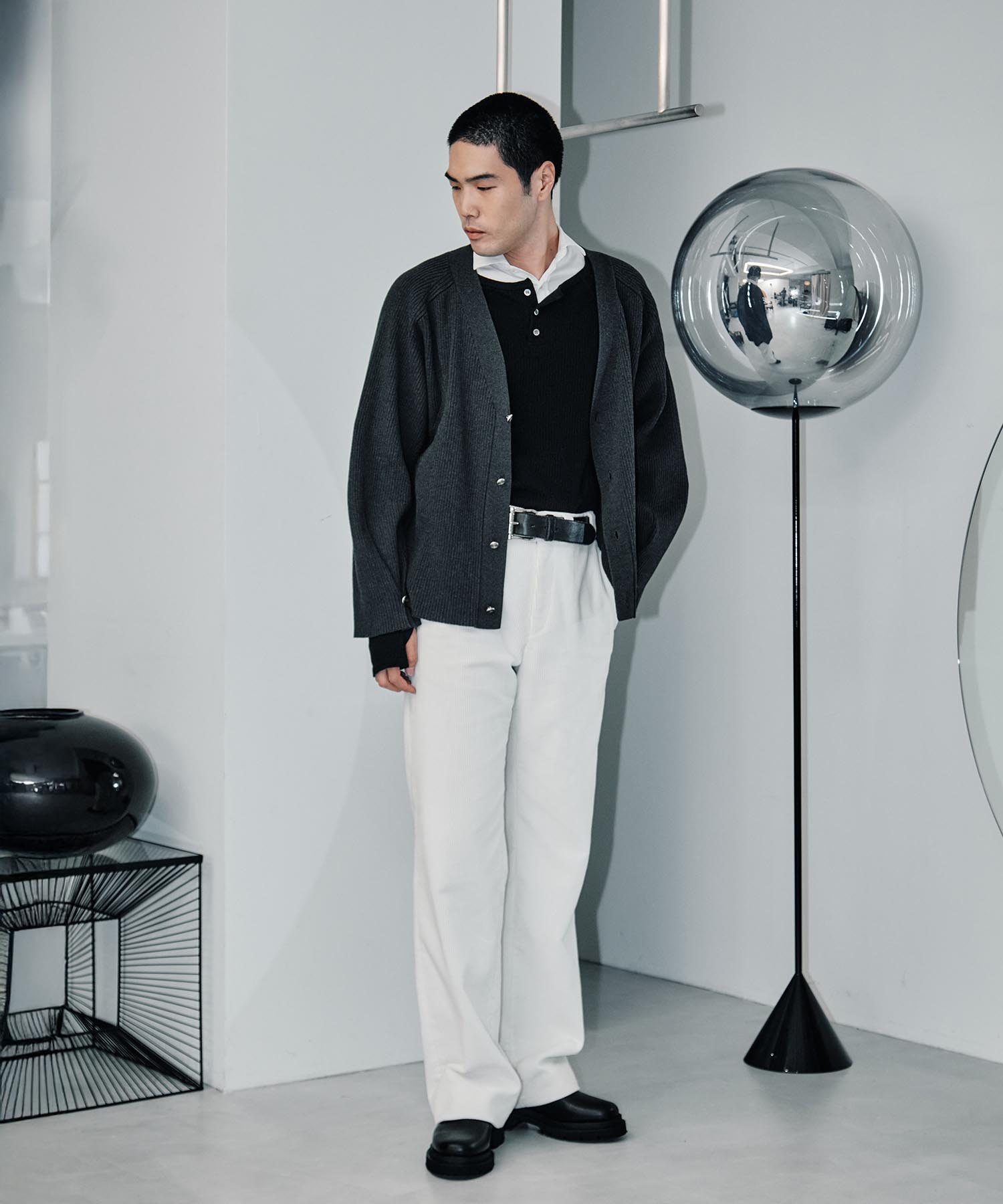 RIB OVER SIZE CARDIGAN CONZ