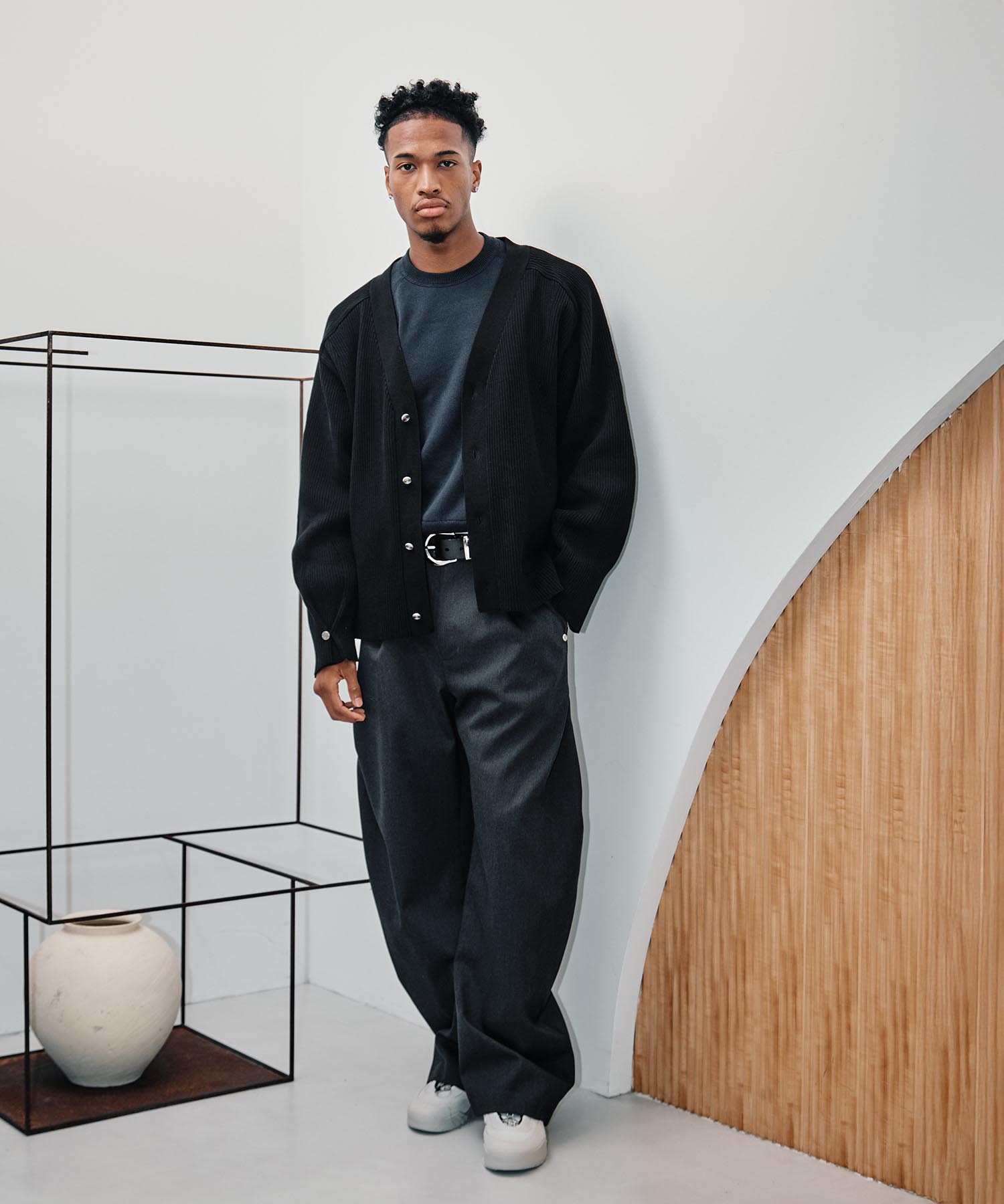 RIB OVER SIZE CARDIGAN CONZ