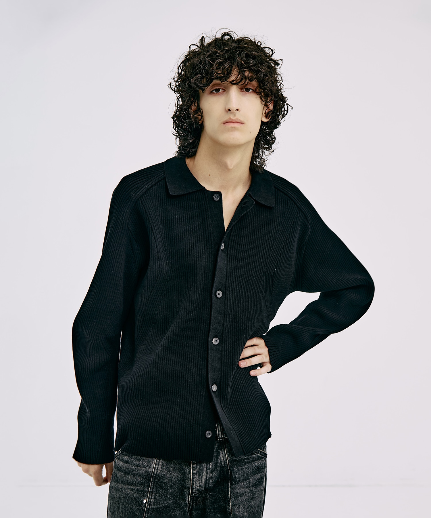 RIBBED SHIRT CARDIGAN CONZ