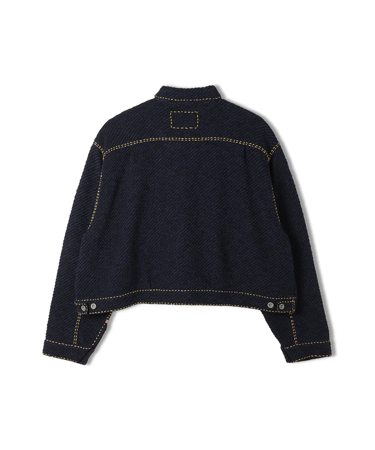 Hand Stitched Rigid Denim Knit Jacket gim context