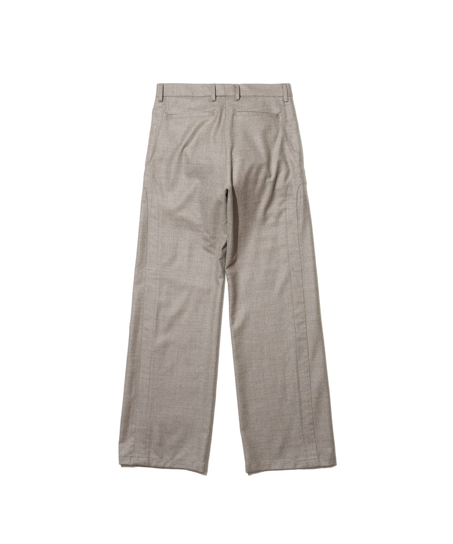 BRAID CUTTING TUCK PANTS STEAF