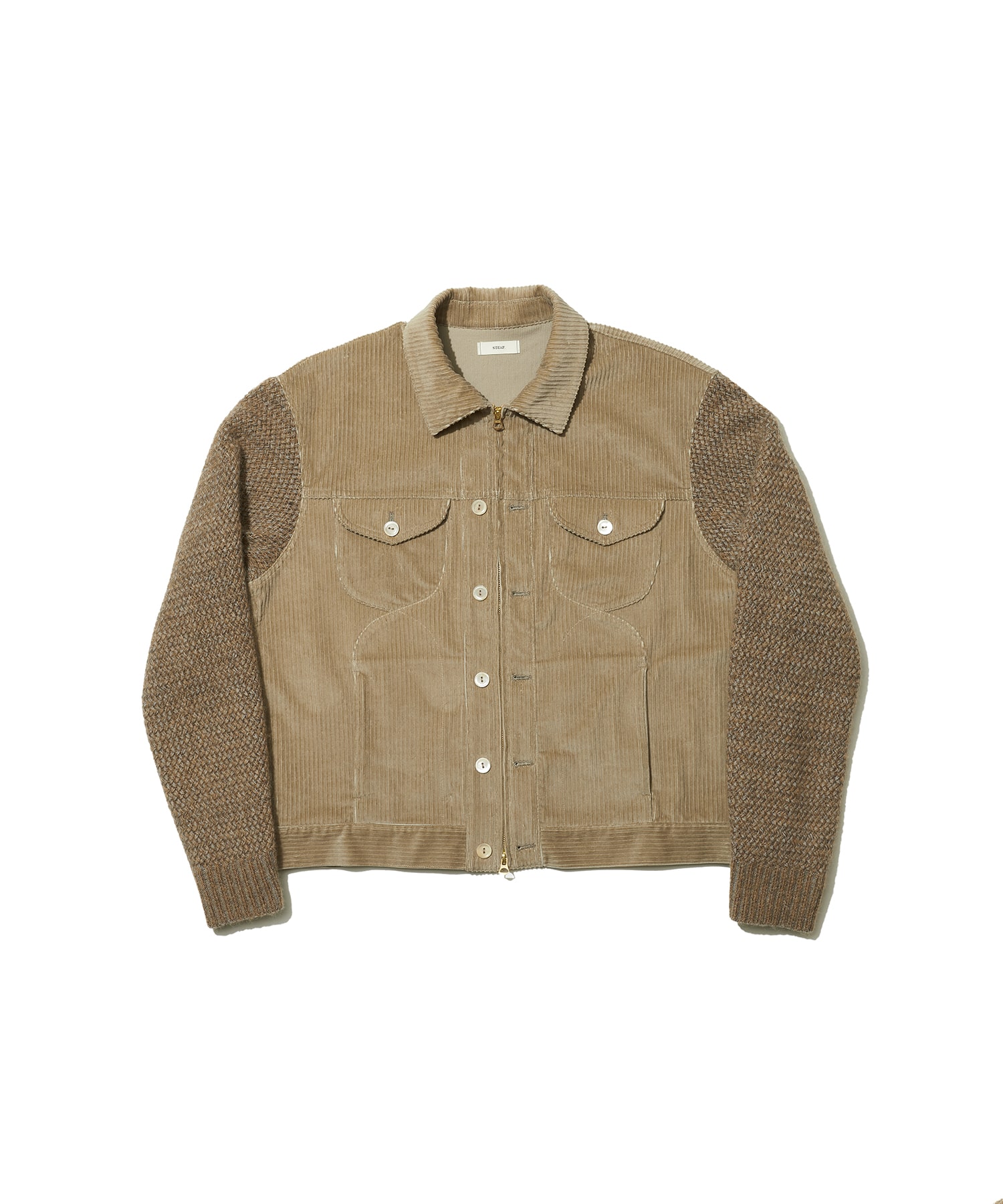 KNIT DOCKING WORK BLOUSON STEAF