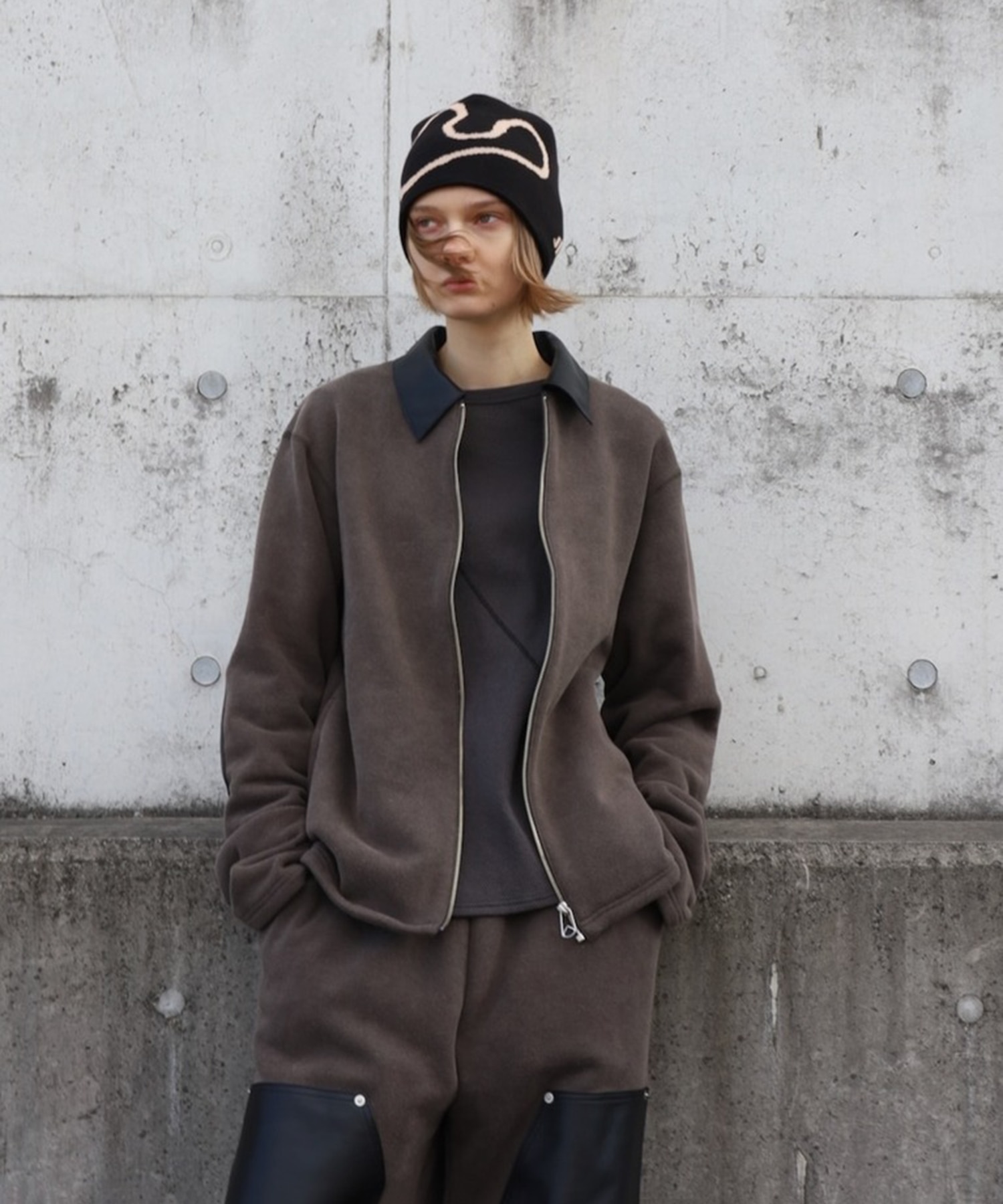 J LOGO KNIT CAP JieDa