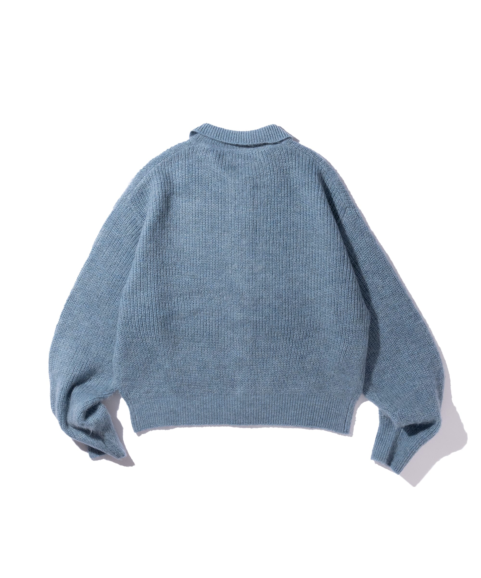 MOHAIR KNIT POLO SHIRT GOAT ESSENCE