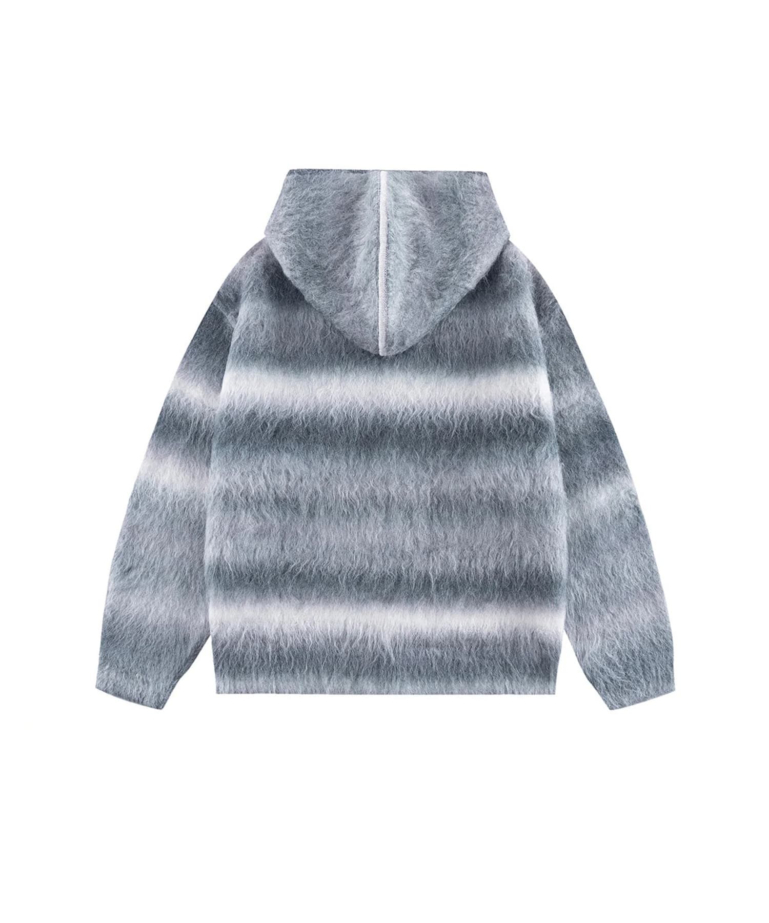 Gradation Mohair Zip Knit WOKE EDGE