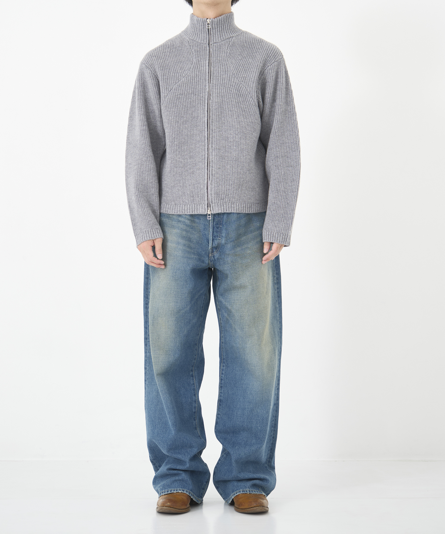 STAND FULL ZIP KNIT CONZ