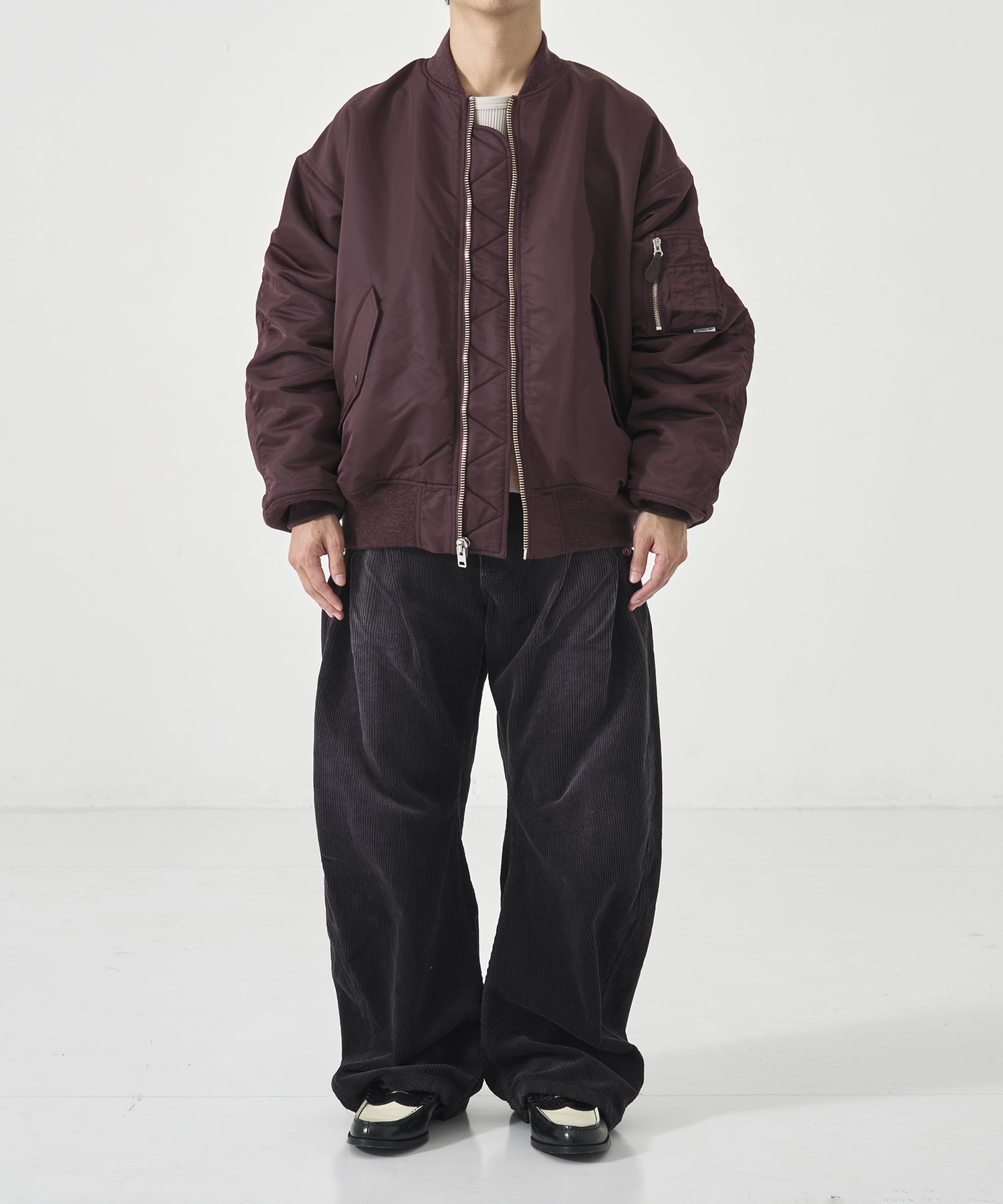 CORDUROY CURVED LEG PANTS CONZ