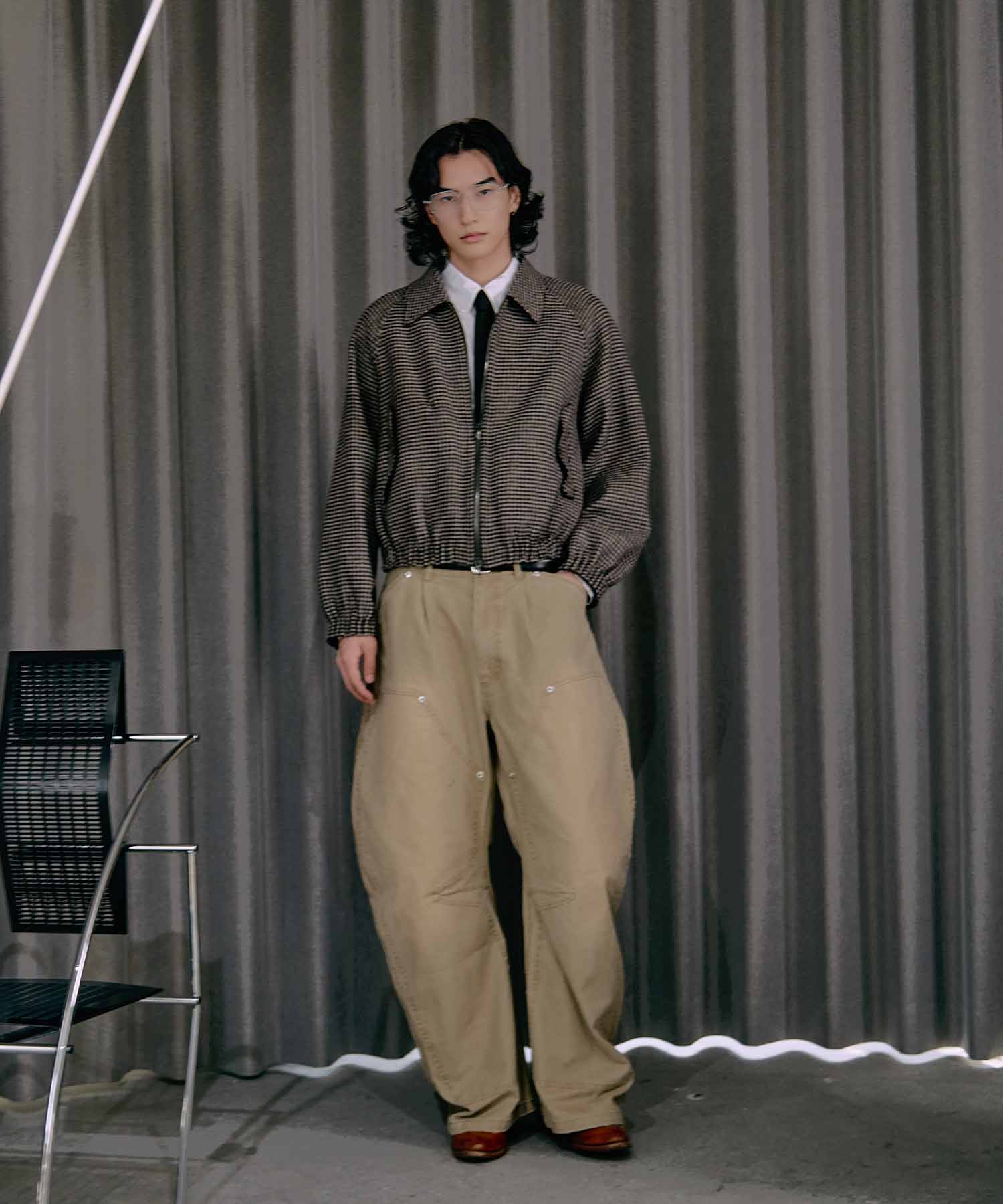 BASICKS×DUCK DOUBLE KNEE CURVED LEG PANTS CONZ