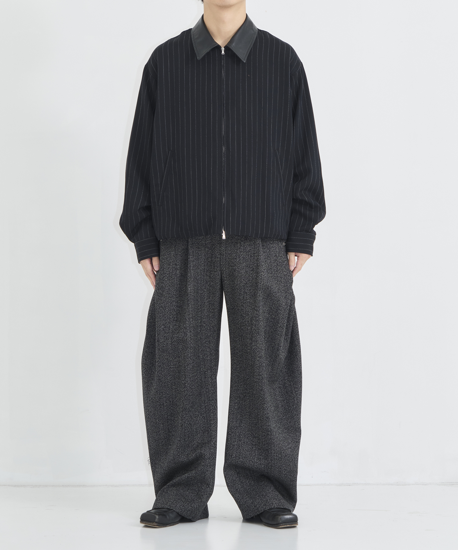 CURVE LEG TROUSERS TWEED CONZ