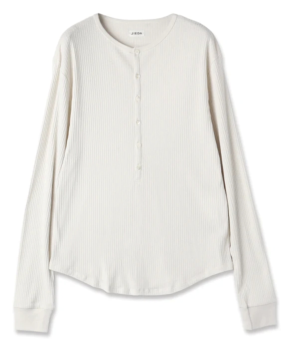 VINTAGE LIGHT RIB HENRY NECK L/S JieDa