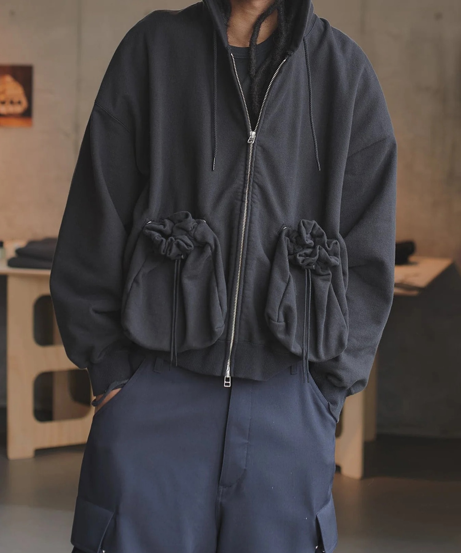 KINCHAKU ZIPUP HOODIE refomed