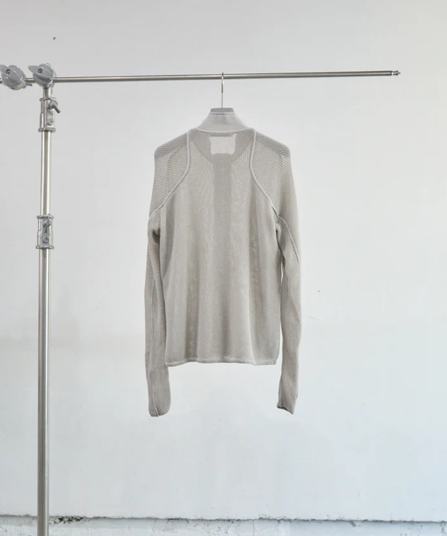 SEMI SHEER DRIVERS ZIP UP SWEATER NVRFRGT