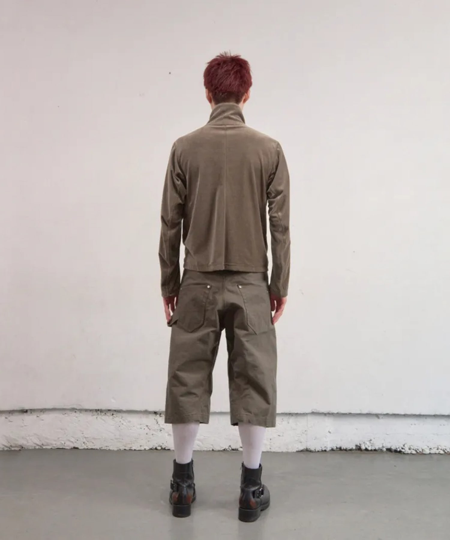 CURVED LEG DOUBLE KNEE WORK SHORT PANTS NVRFRGT