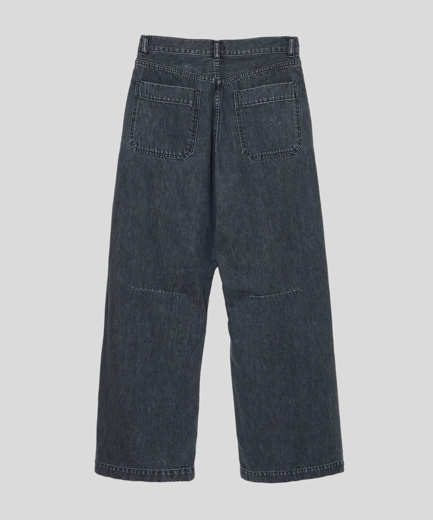 Wide Fade Denim Trousers 