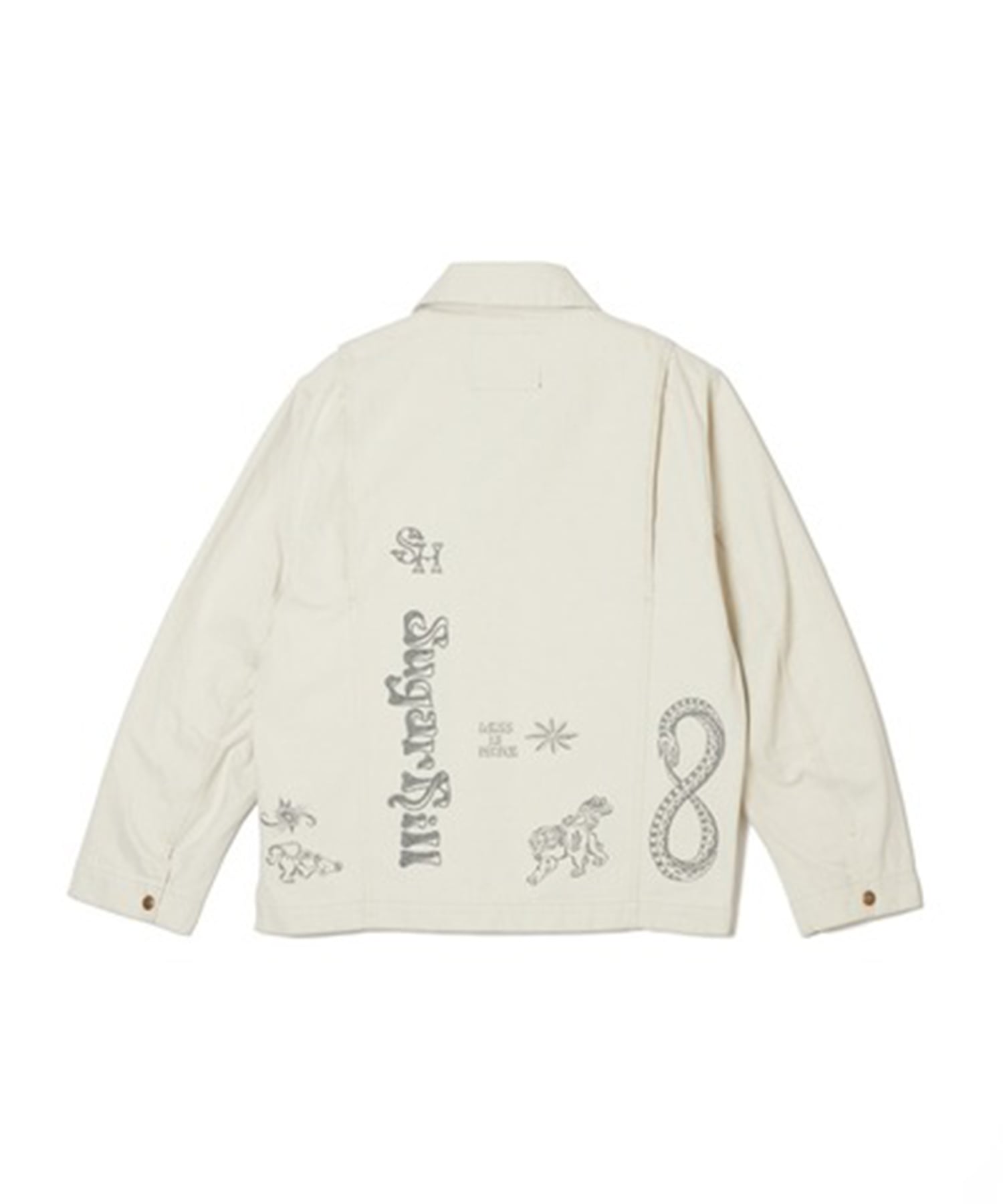 TATTOO FLASH PRINT POCKET DENIM JACKET SUGARHILL