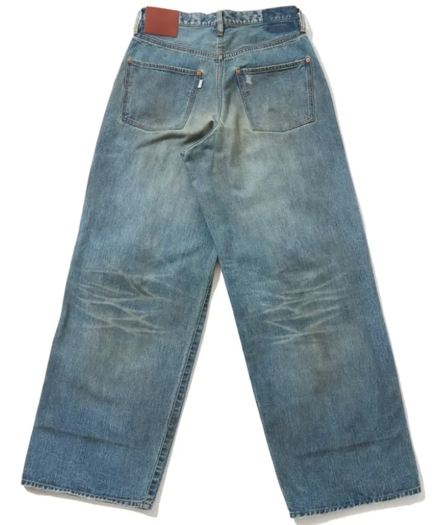 DESTRESSED MODERN DENIM WIDE CUT SUGARHILL