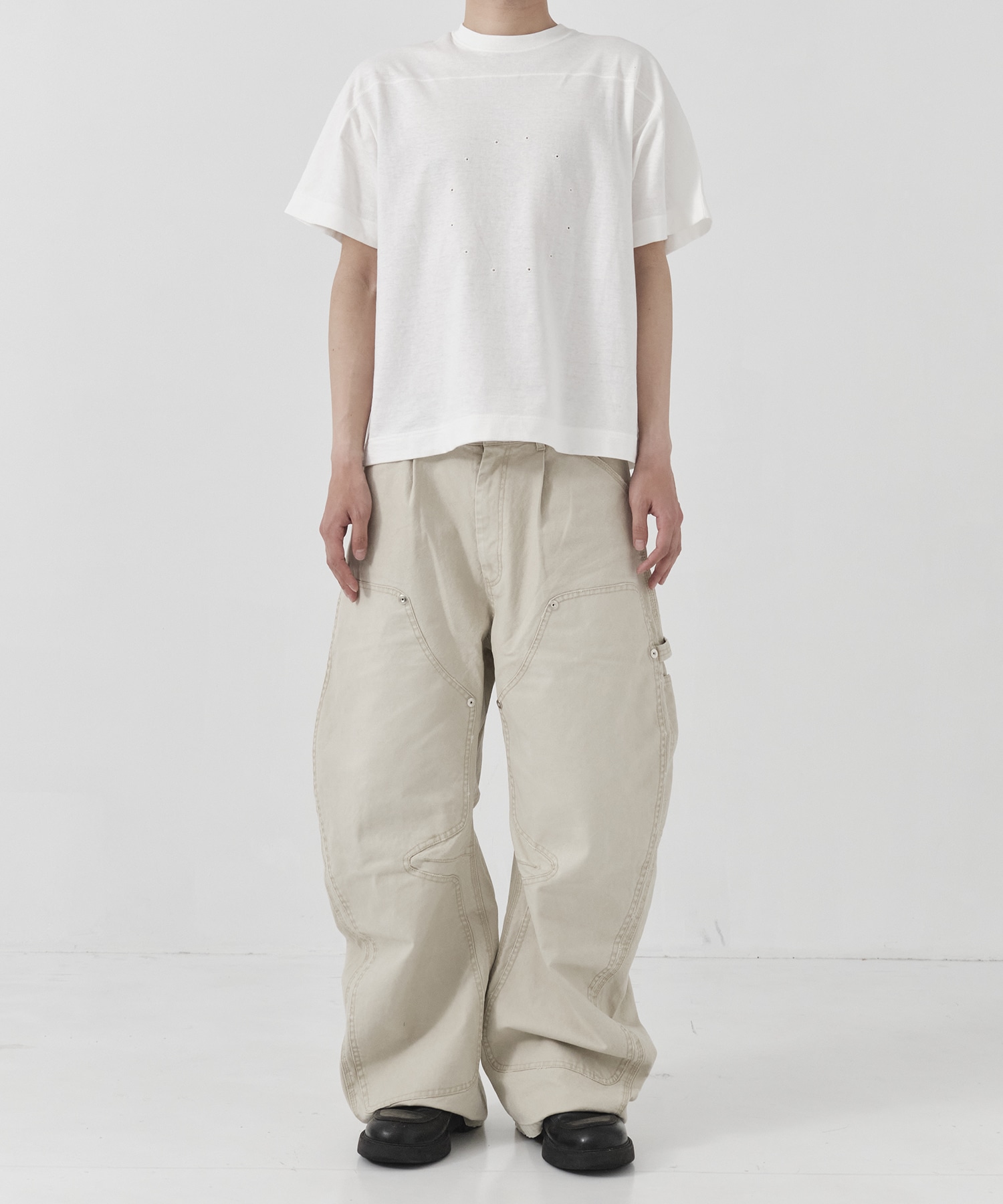 duck double knee curved leg pants CONZ