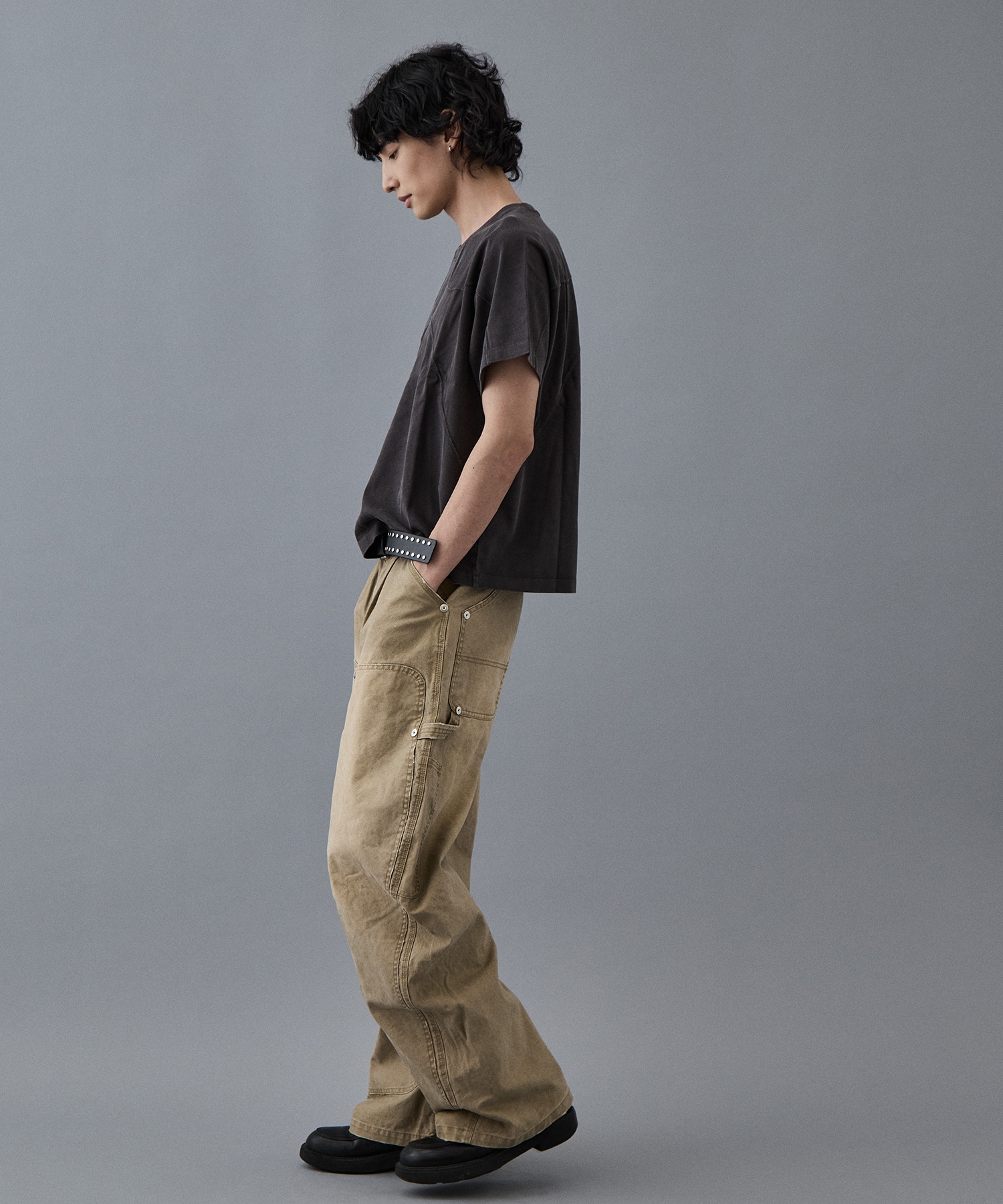 duck double knee curved leg pants CONZ