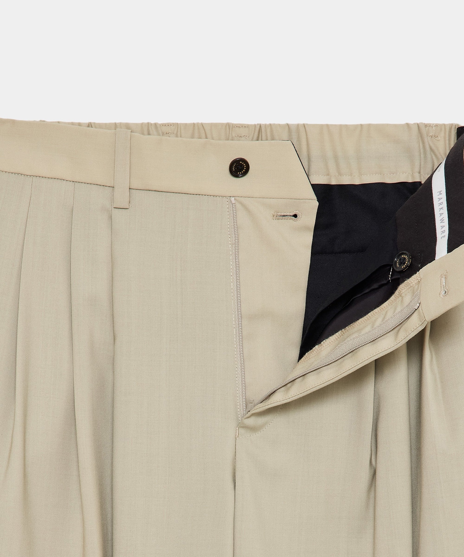 TRIPLE PLEATED WIDE TROUSERS 