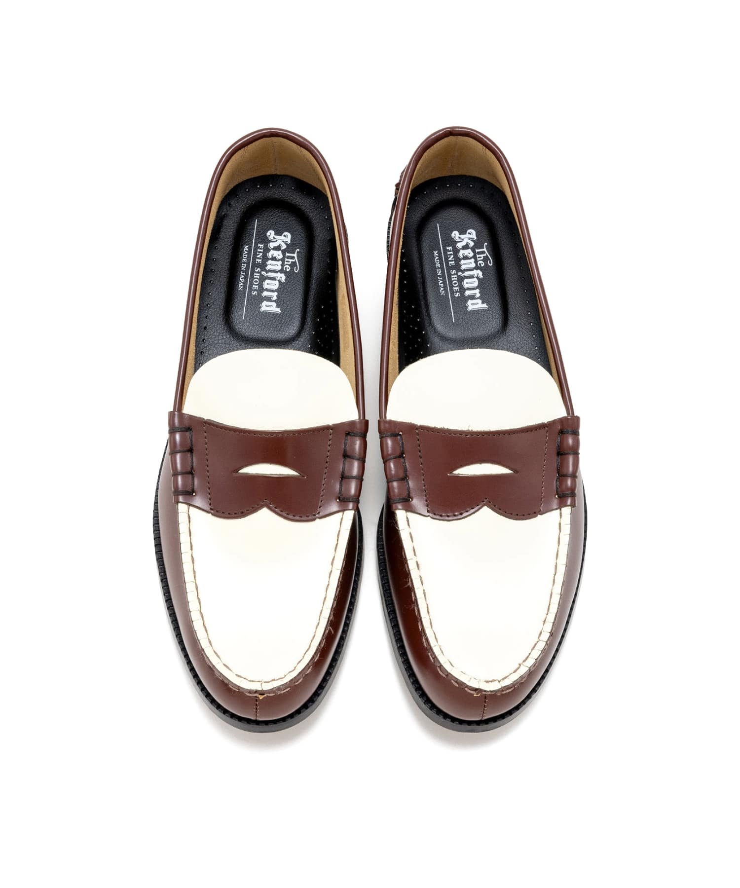 COMBI LOAFERS  DARK BROWN WHITE The Kenford FINESHOES