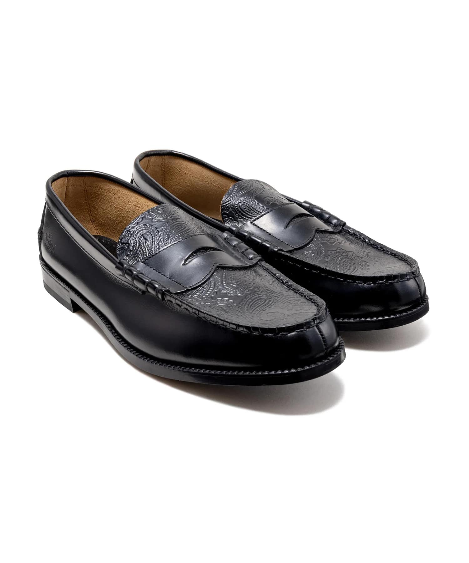 EMBOSSED LOAFERS BLACK BLACK PAISLEY The Kenford FINESHOES