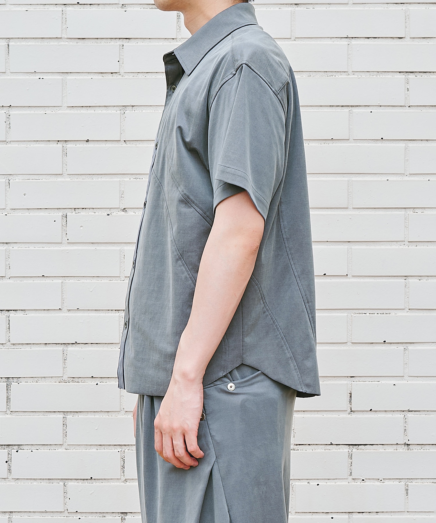 panel short sleeve shirt CONZ