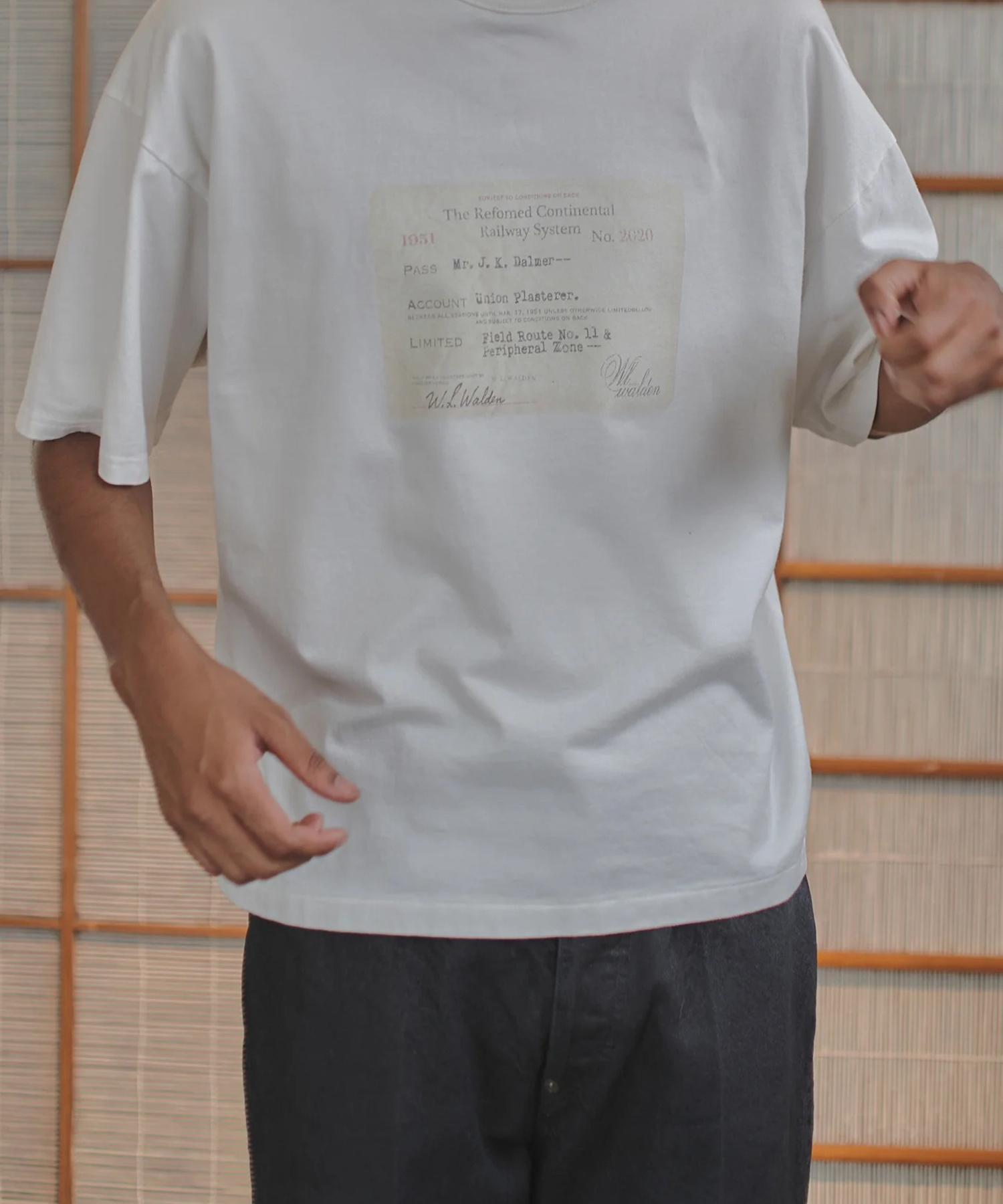 RAILWAY TICKET TEE refomed