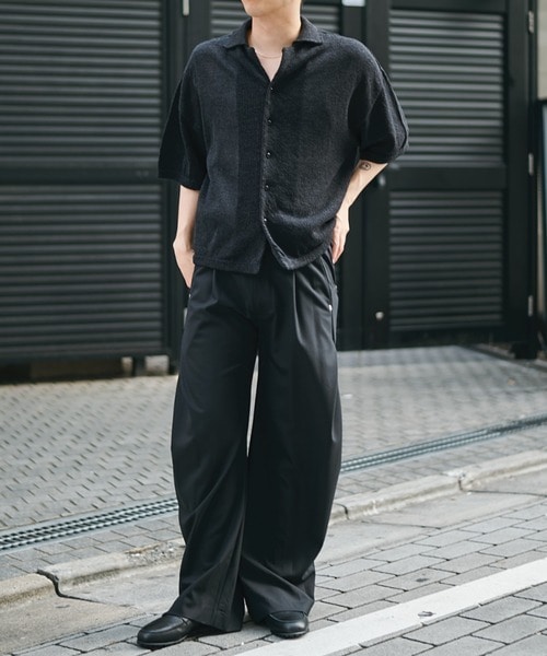 WASHI OPEN COLLAR SHIRTS KNIT alvana