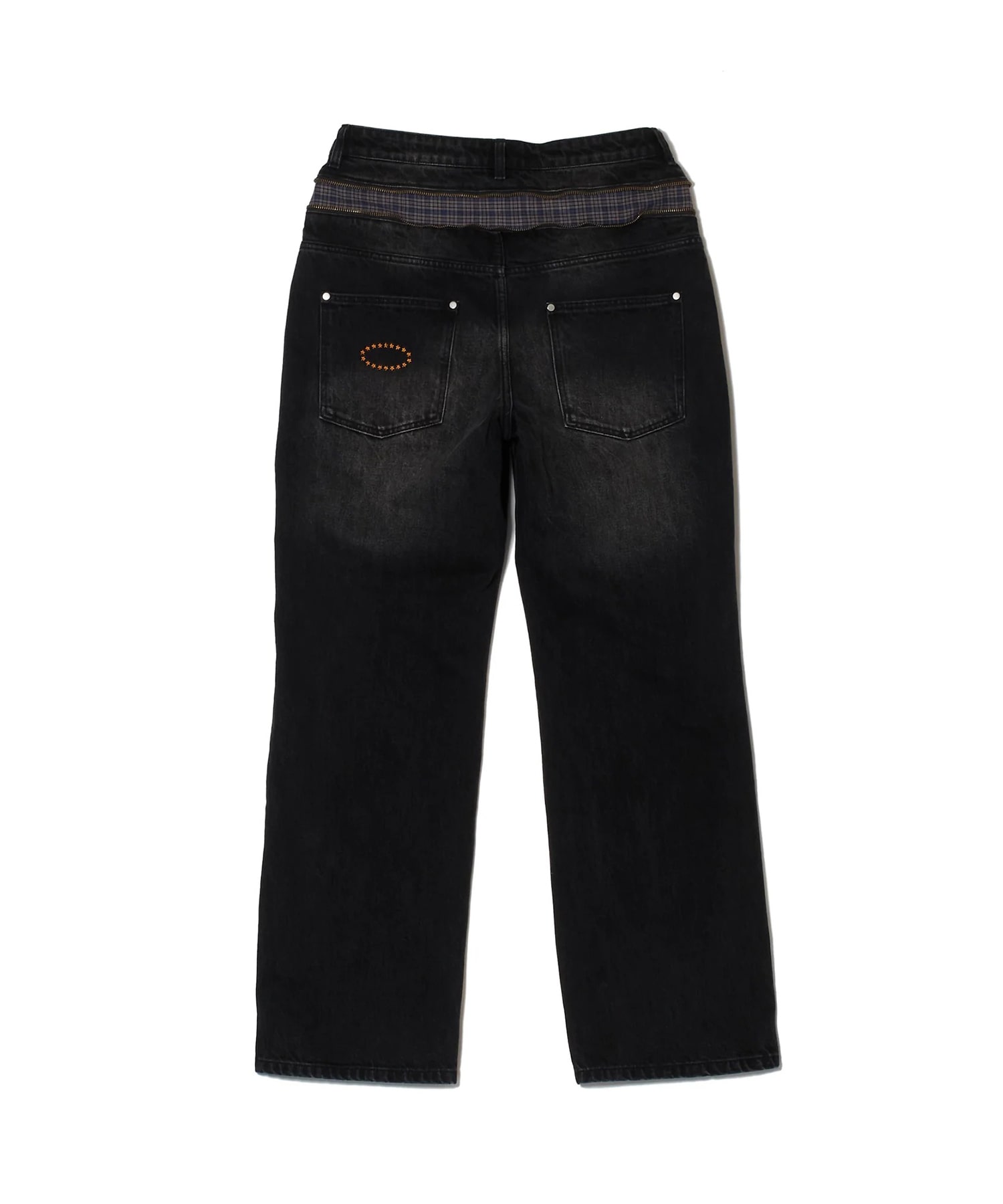 STUDDED BACK ZIP JEANS AFB