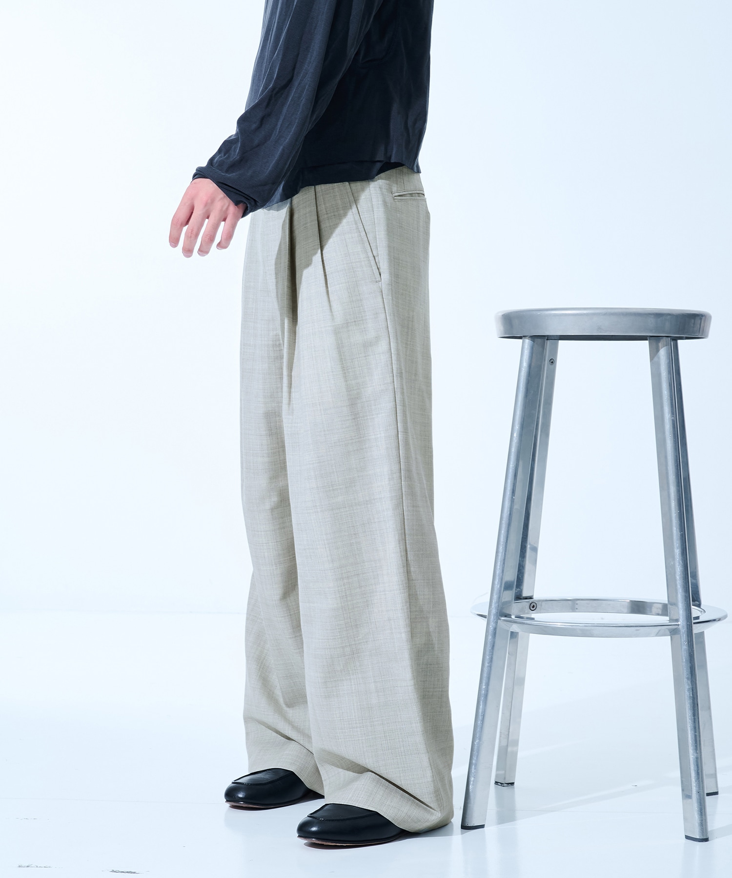 別注DOUBLE PLEATED WIDE TROUSERS MARKAWARE/marka