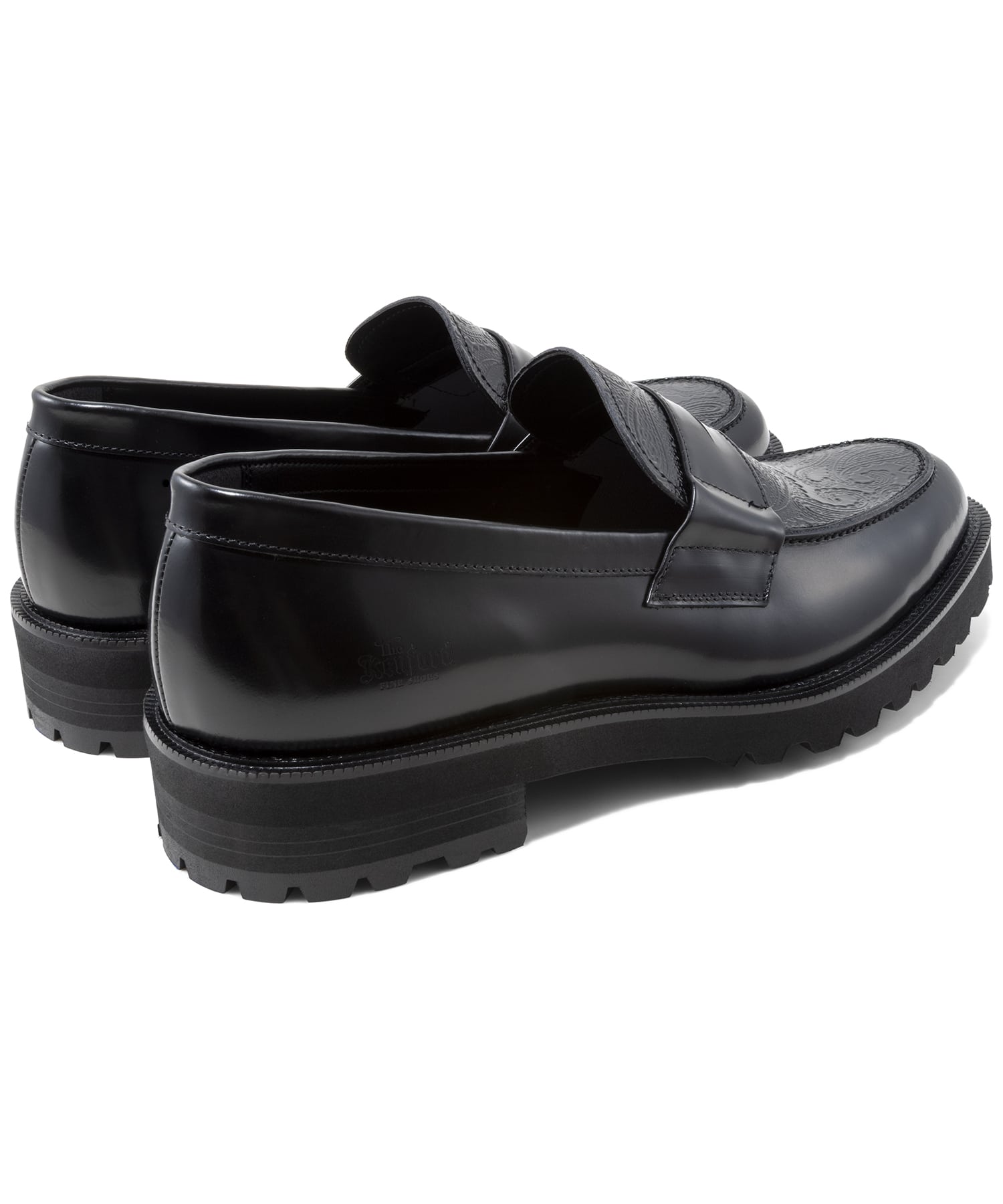 NEW CLASSIC COIN LOAFERS　BLACK BLACK PAISLEY The Kenford FINESHOES