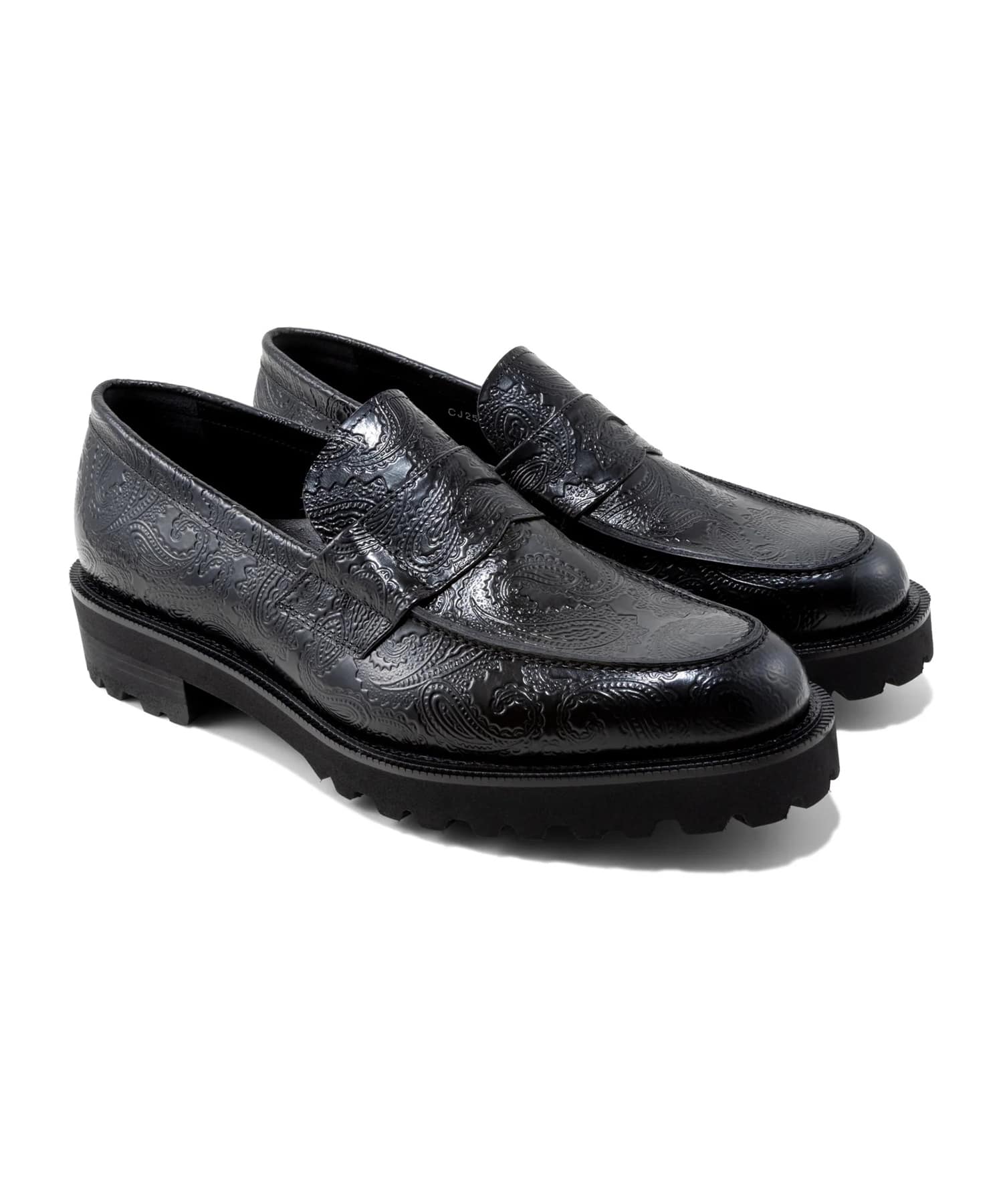 NEW CLASSIC COIN LOAFERS　BLACK PAISLEY The Kenford FINESHOES