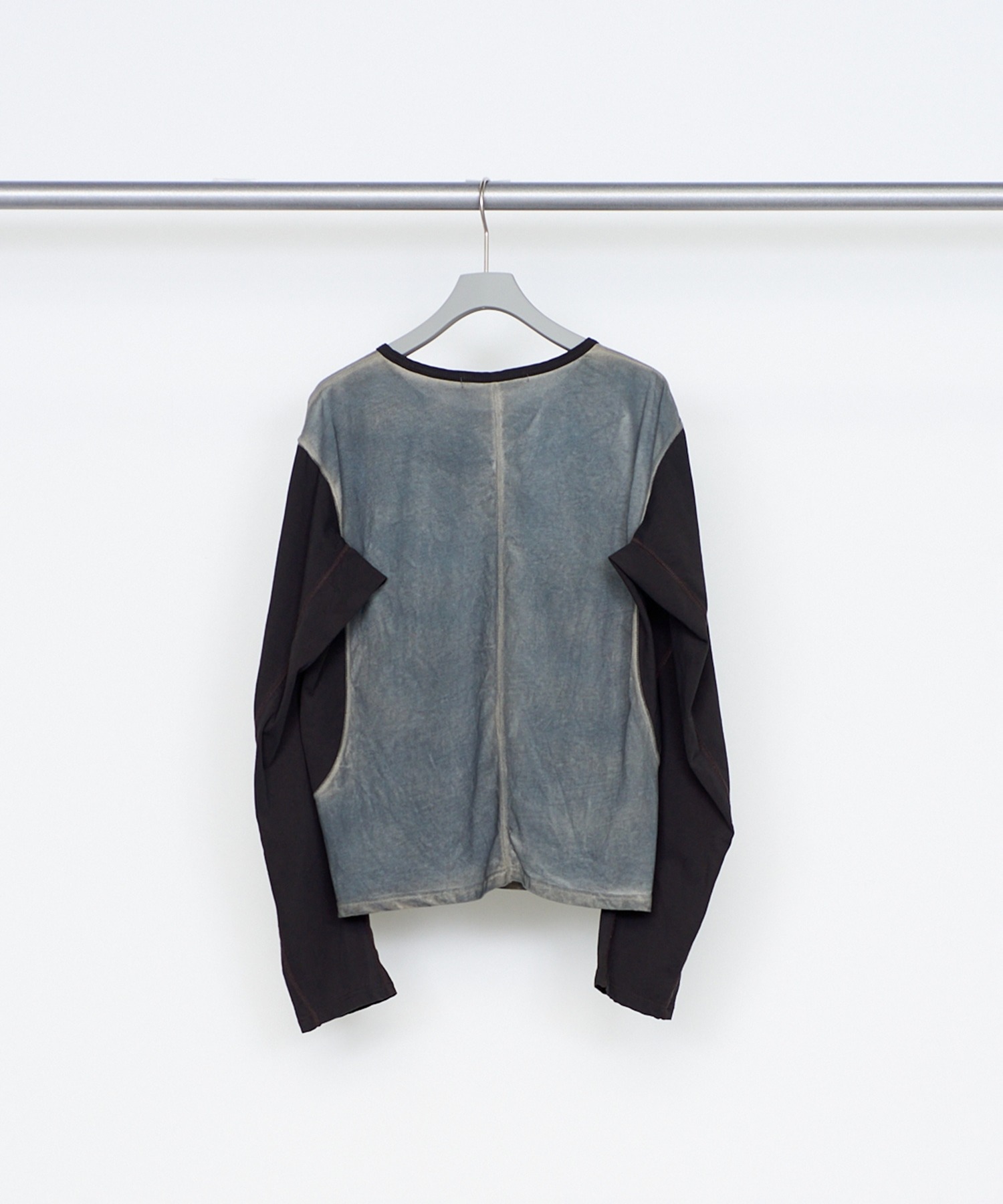DIRTY DYED LONG SLEEVE BASEBALL T-SHIRT NVRFRGT