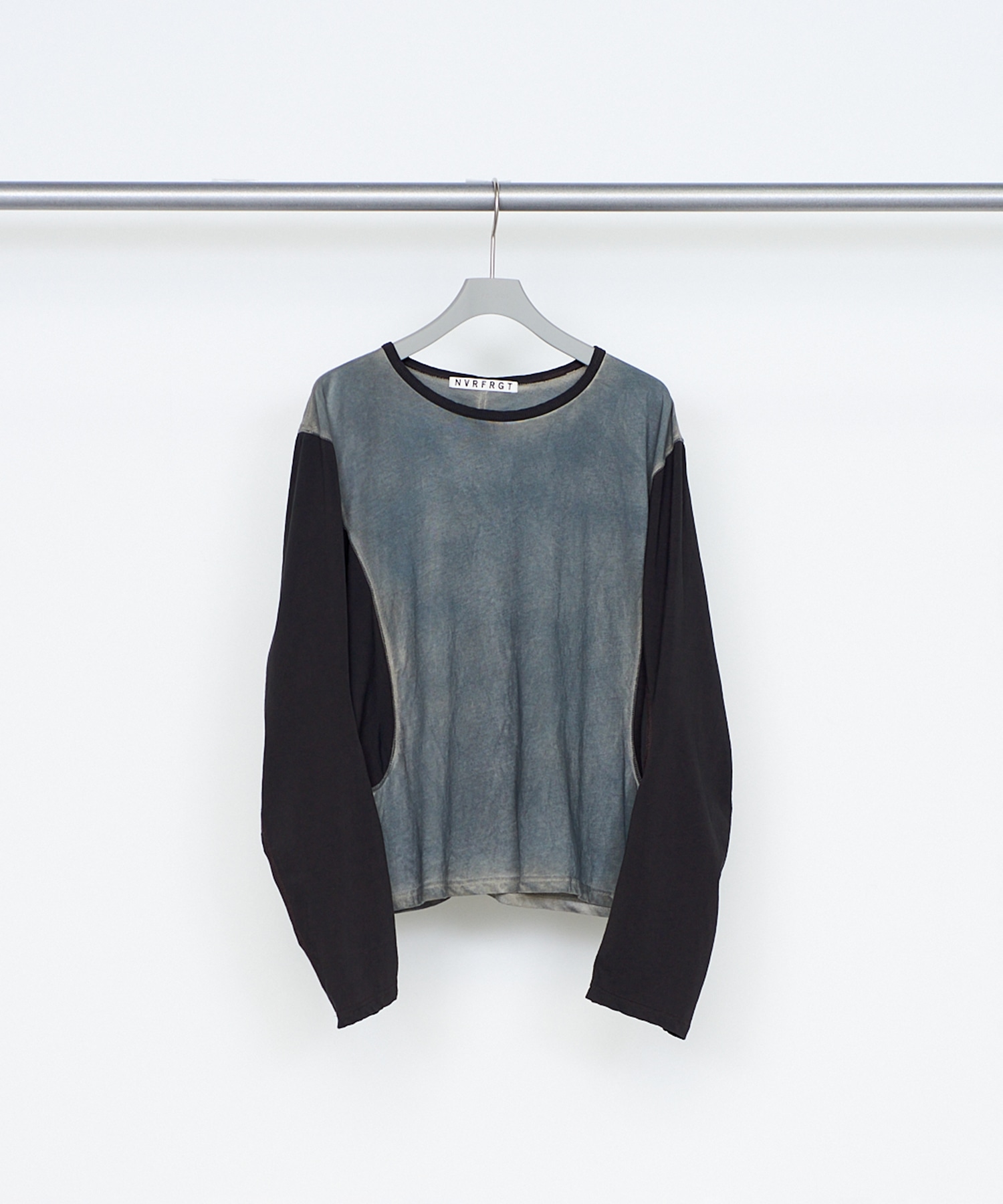 DIRTY DYED LONG SLEEVE BASEBALL T-SHIRT NVRFRGT